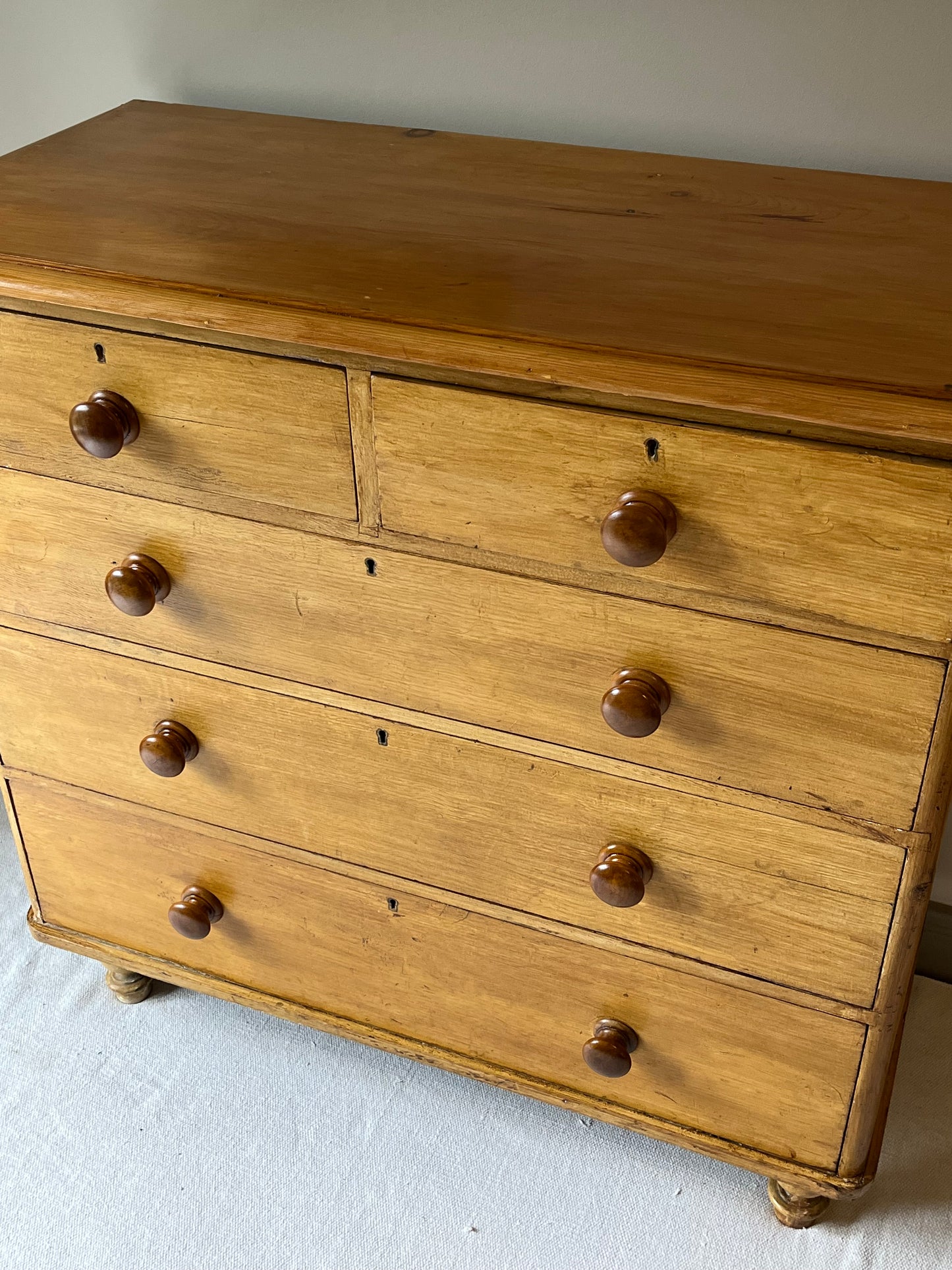 Scumbled Pine Chest Of Drawers.