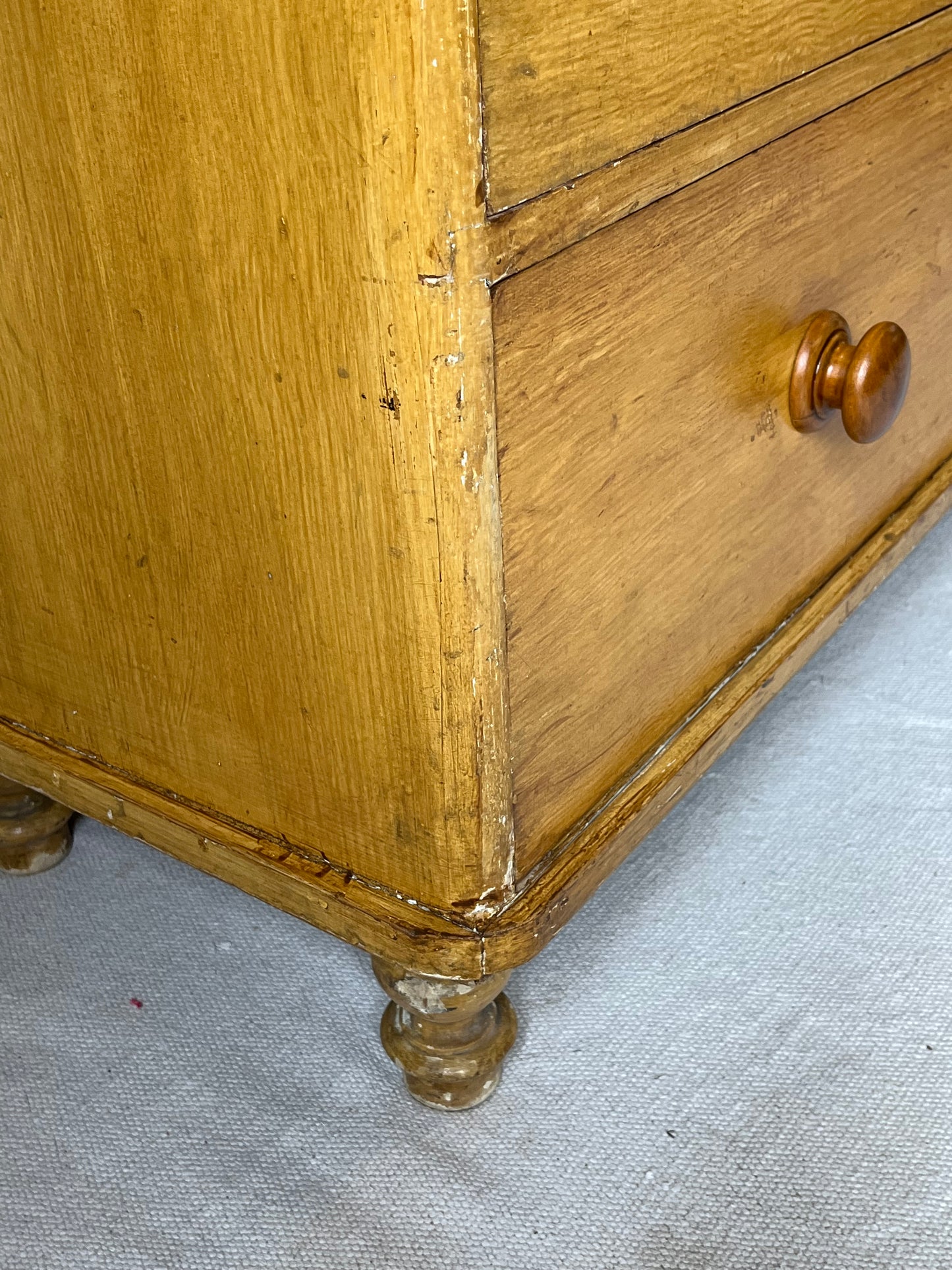 Scumbled Pine Chest Of Drawers.
