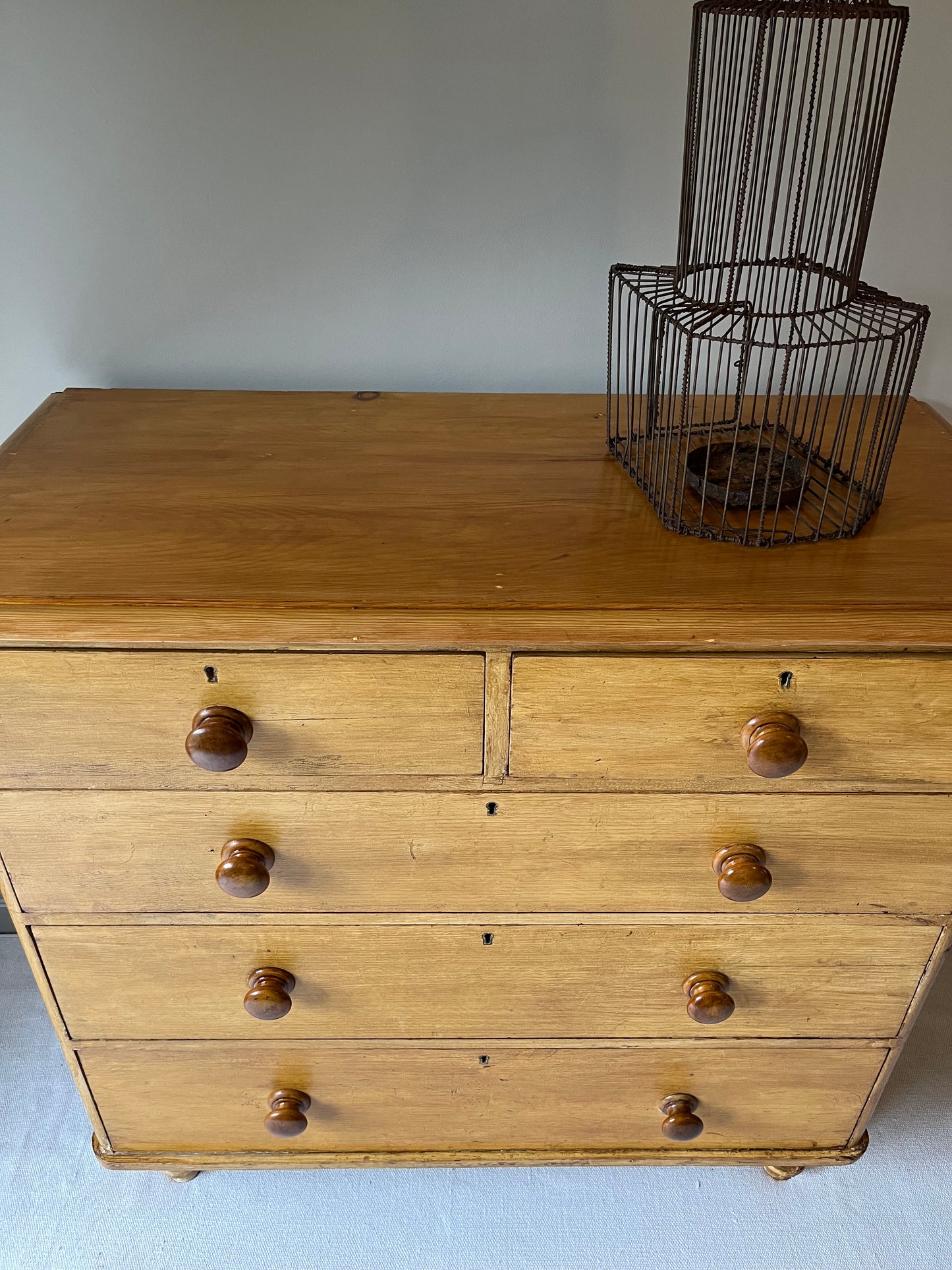 Scumbled Pine Chest Of Drawers.