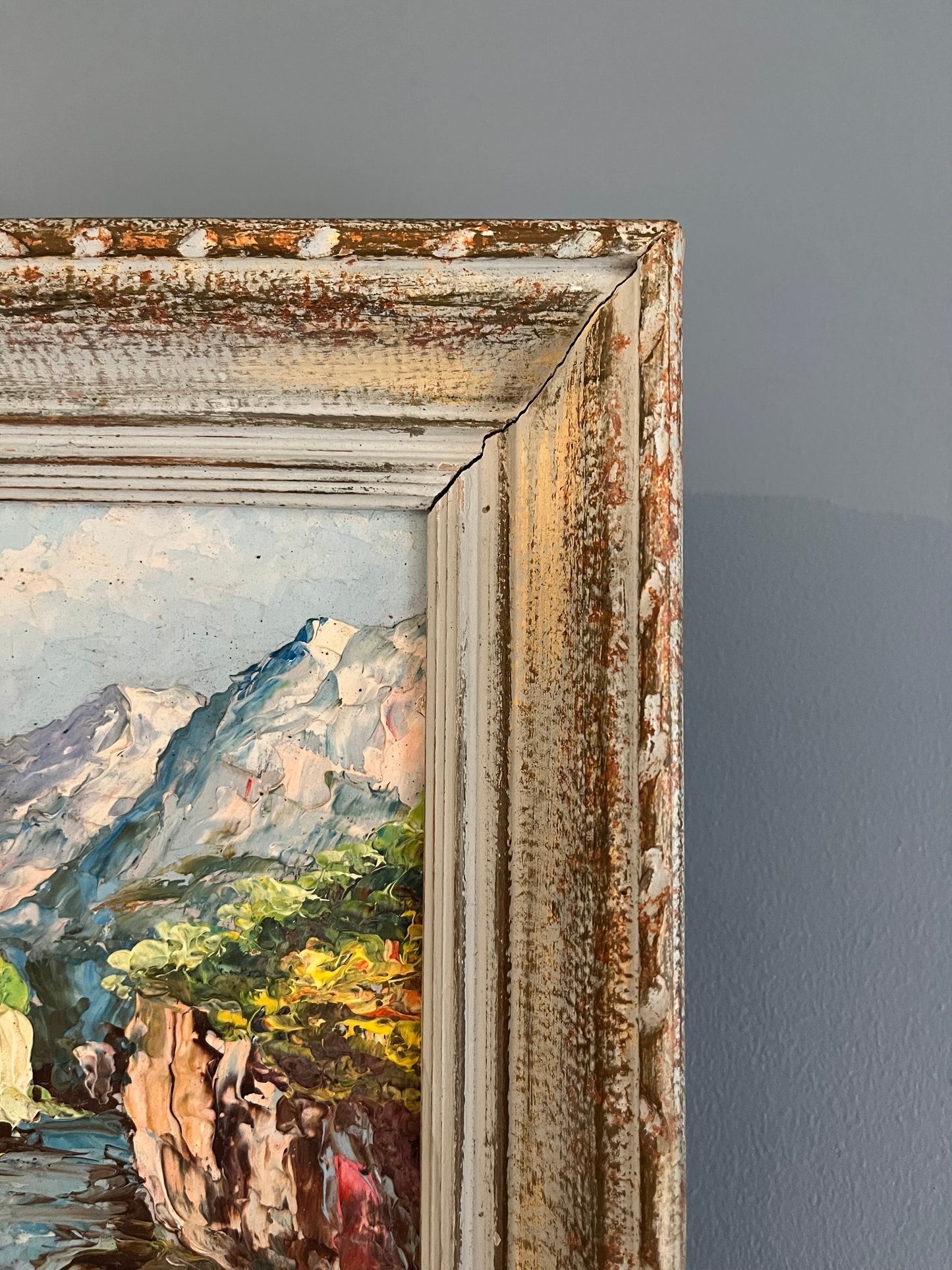 French Oil on Board.