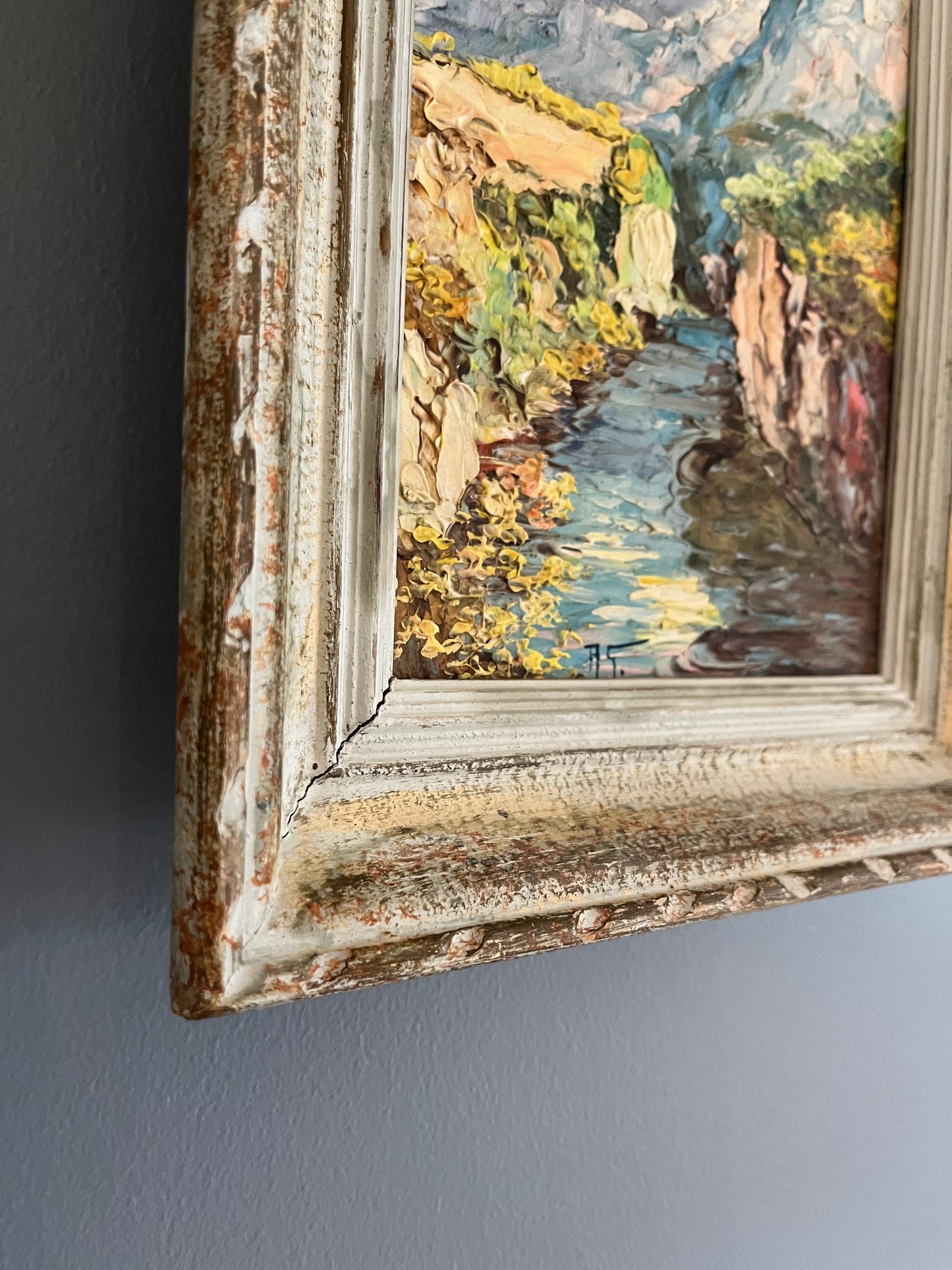 French Oil on Board.