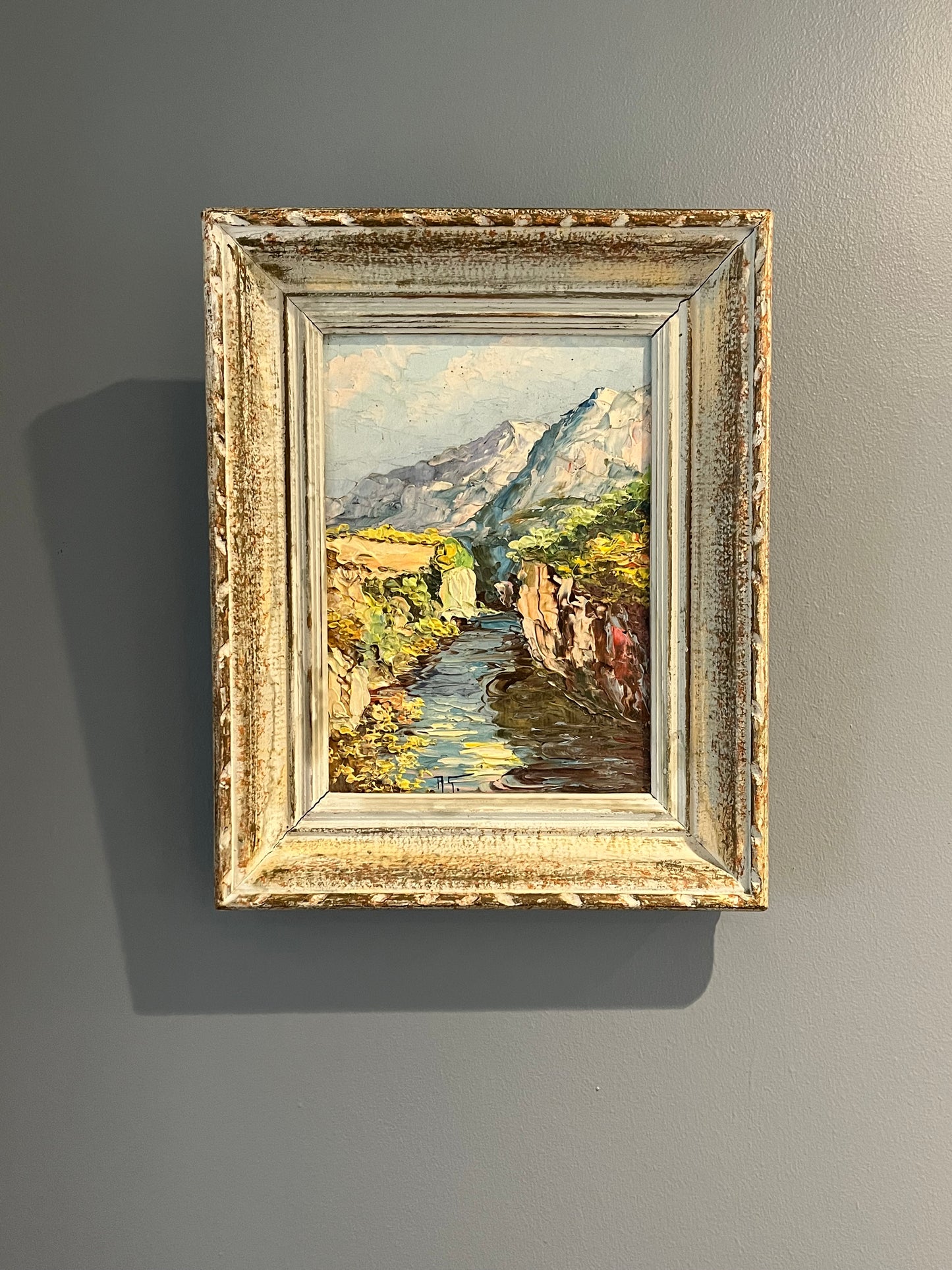 French Oil on Board.