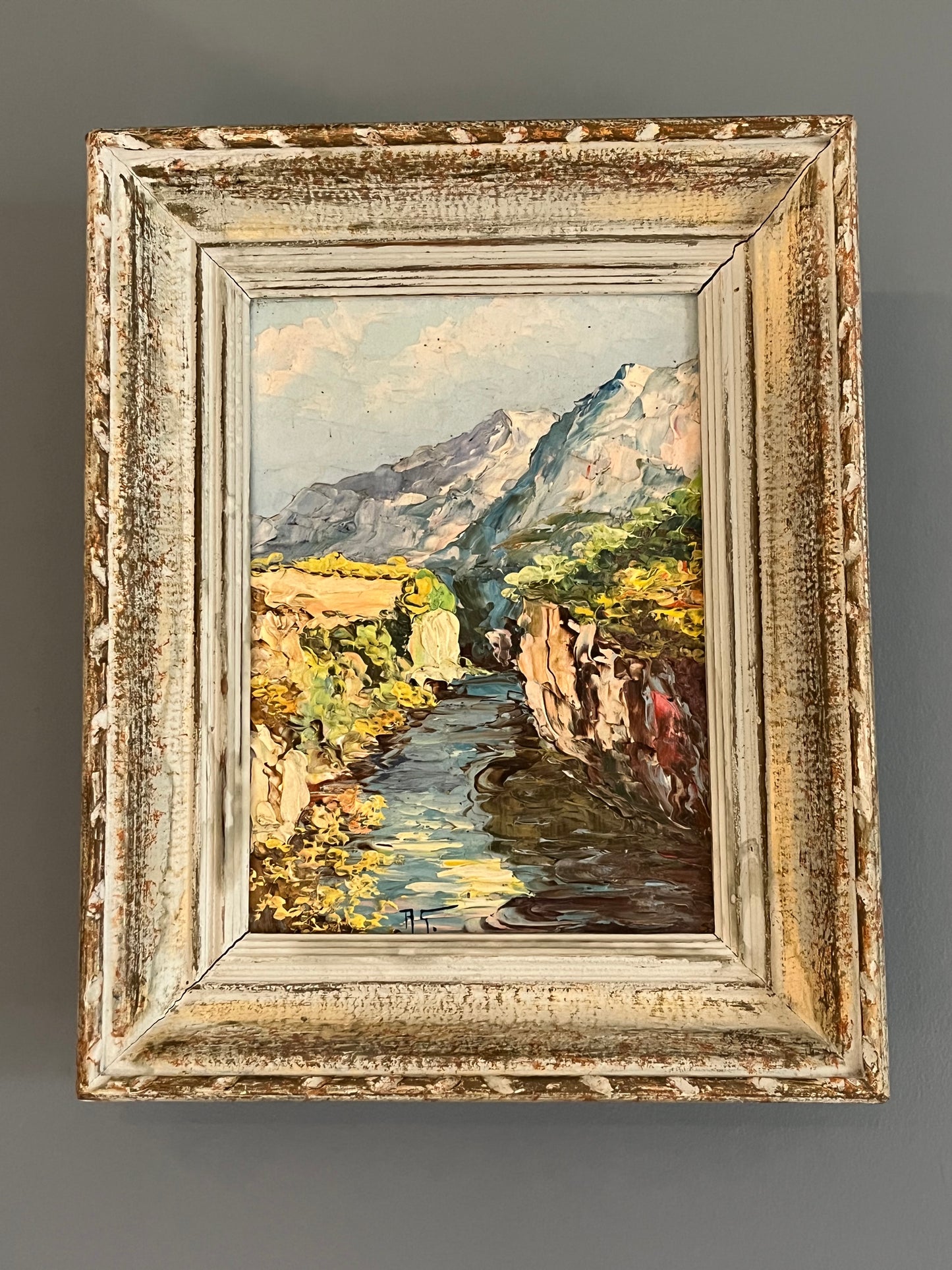 French Oil on Board.