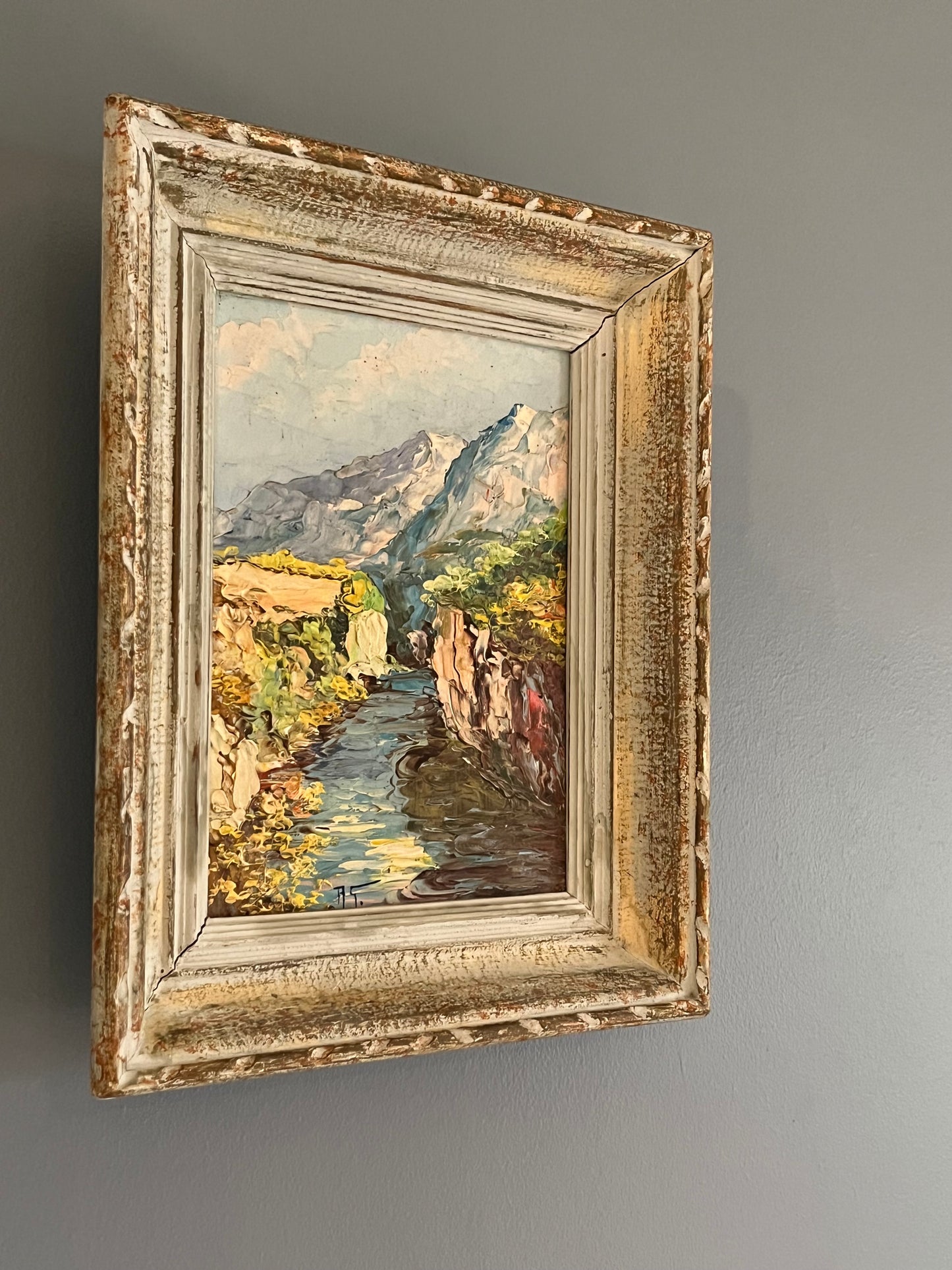 French Oil on Board.