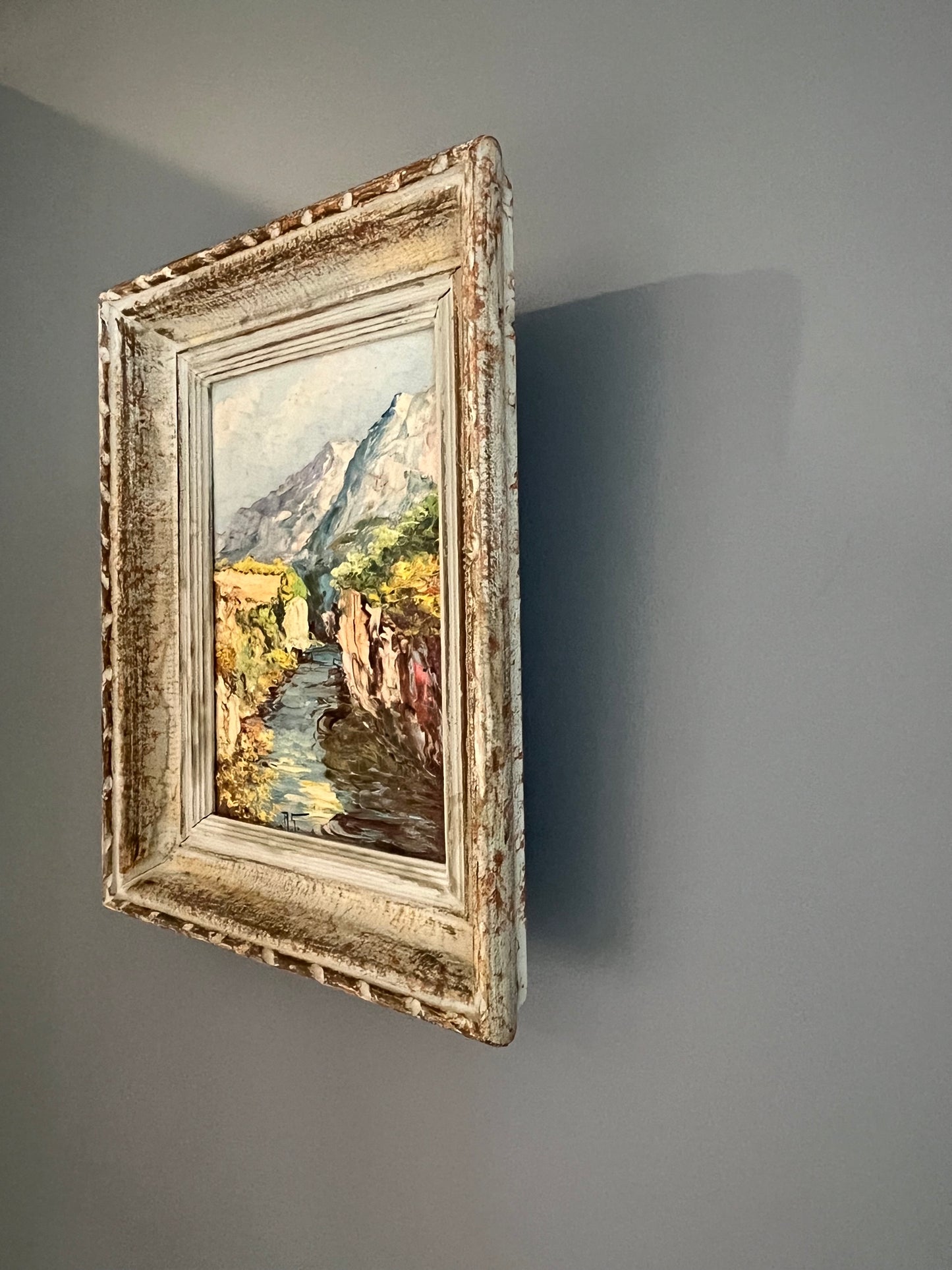 French Oil on Board.