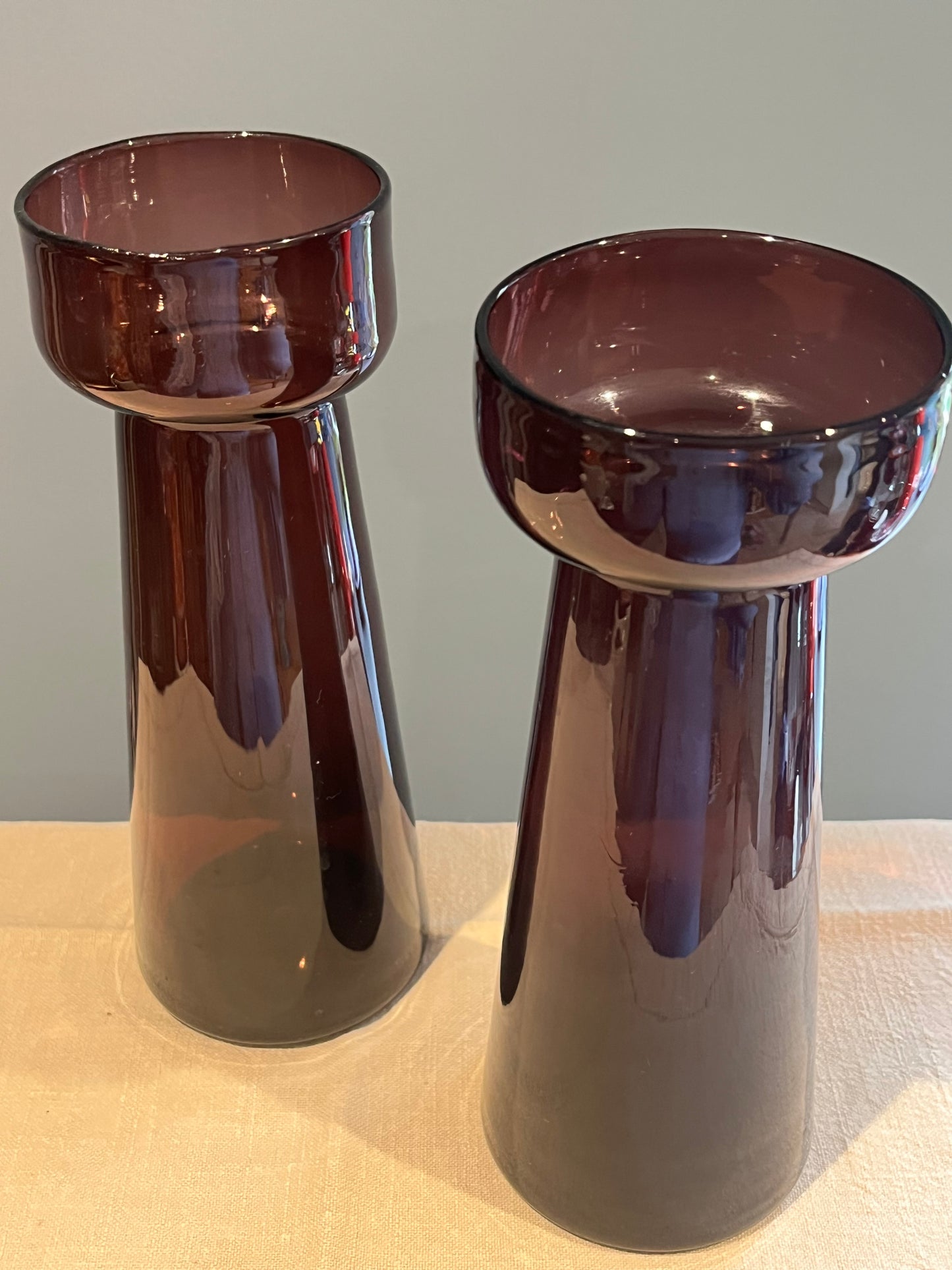 Pair Of Hyacinth Vases.