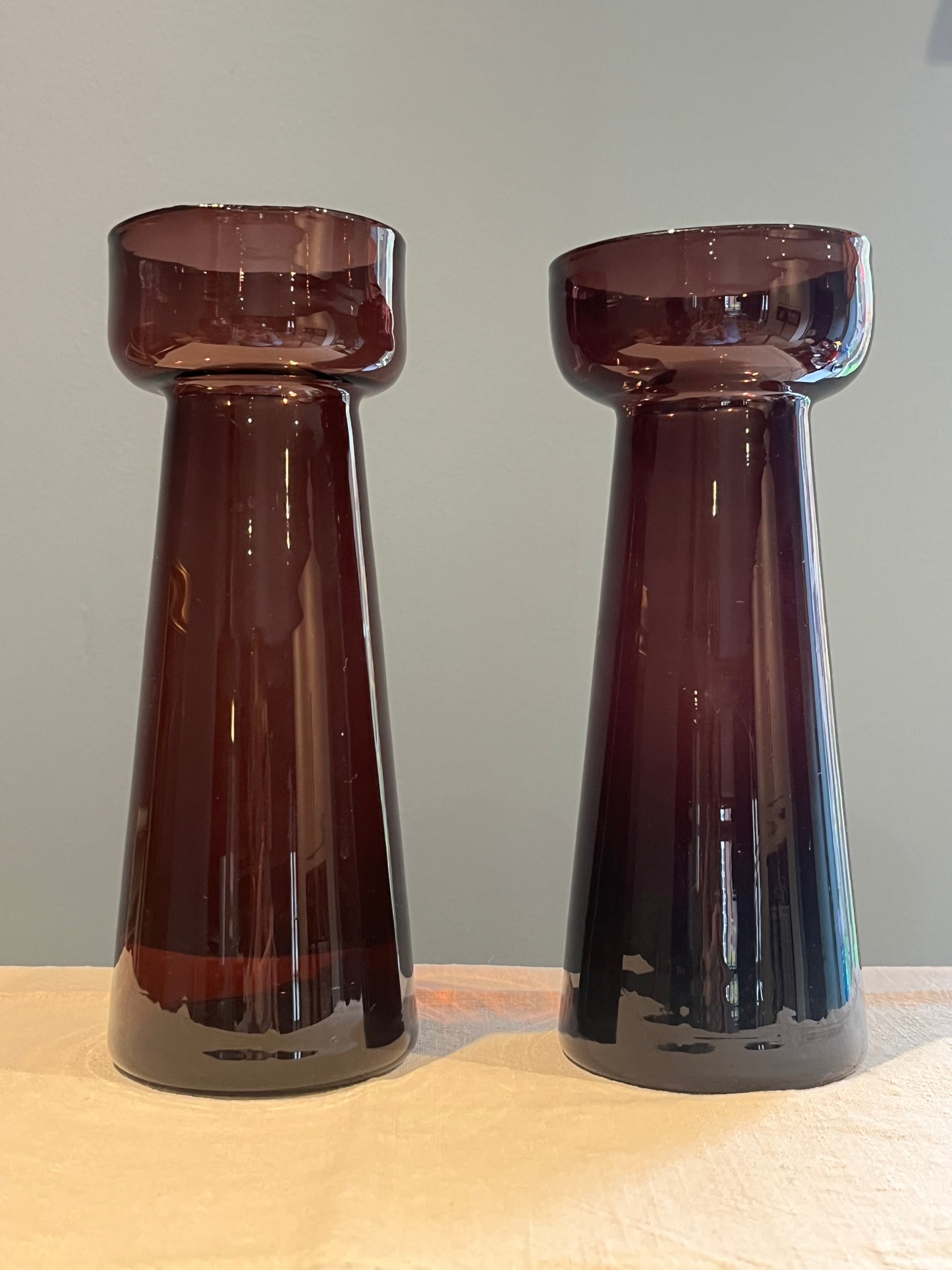 Pair Of Hyacinth Vases.