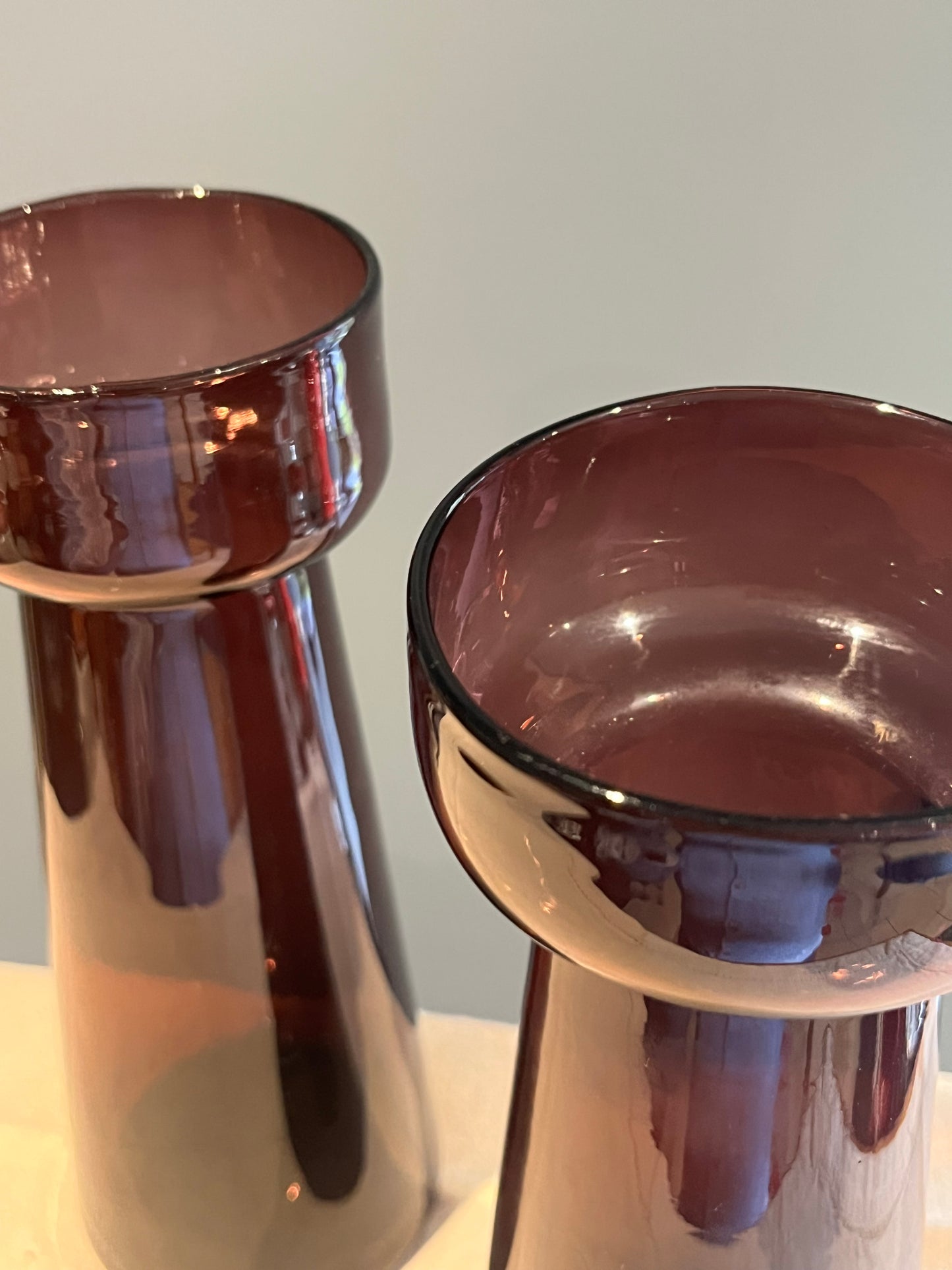 Pair Of Hyacinth Vases.