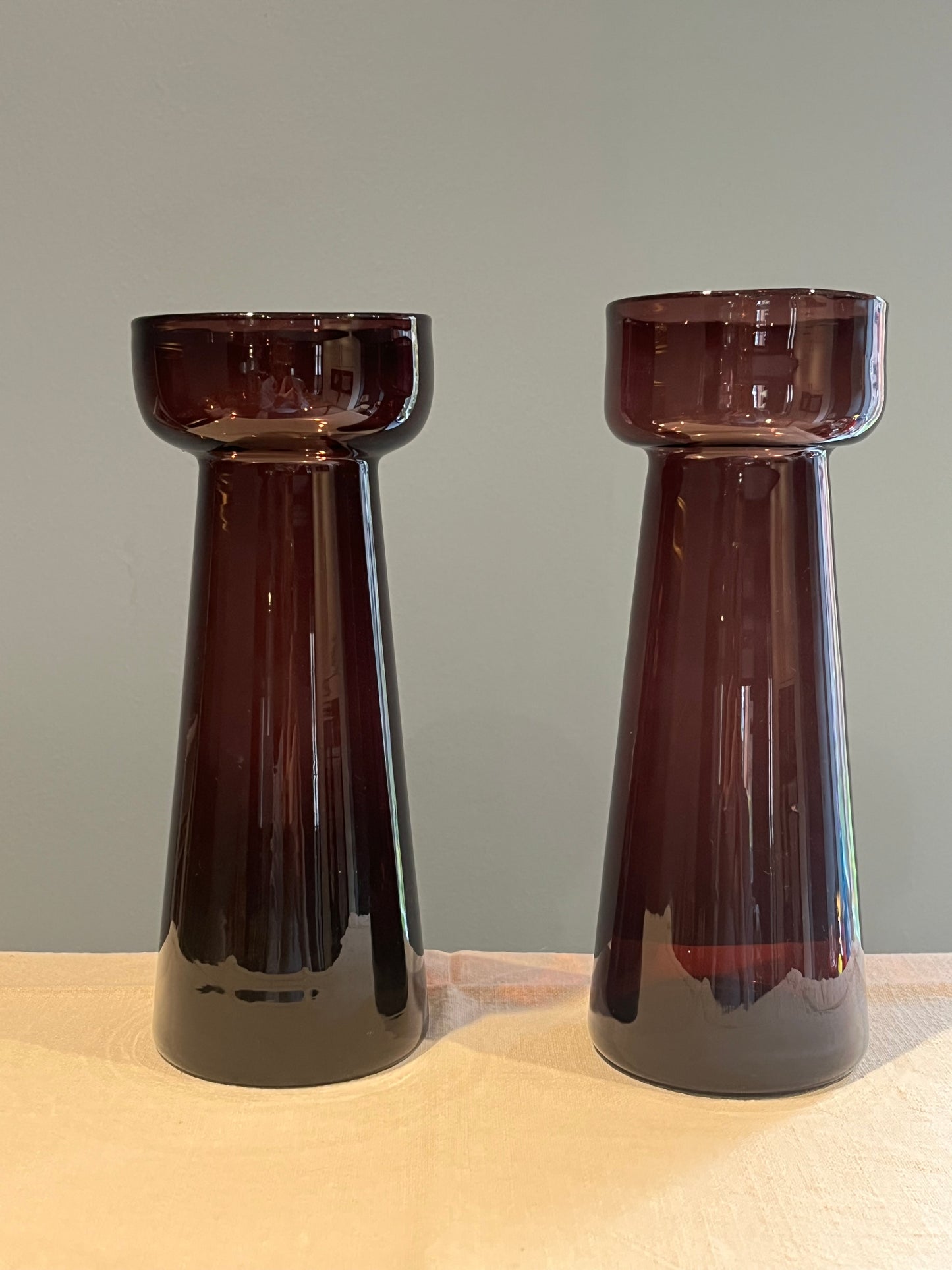 Pair Of Hyacinth Vases.