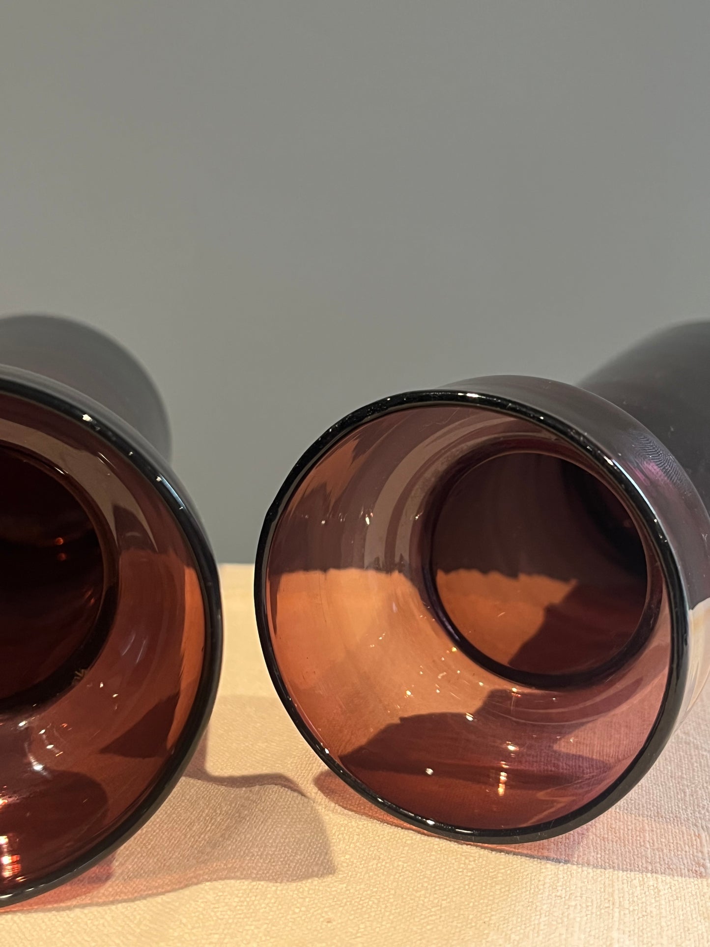 Pair Of Hyacinth Vases.