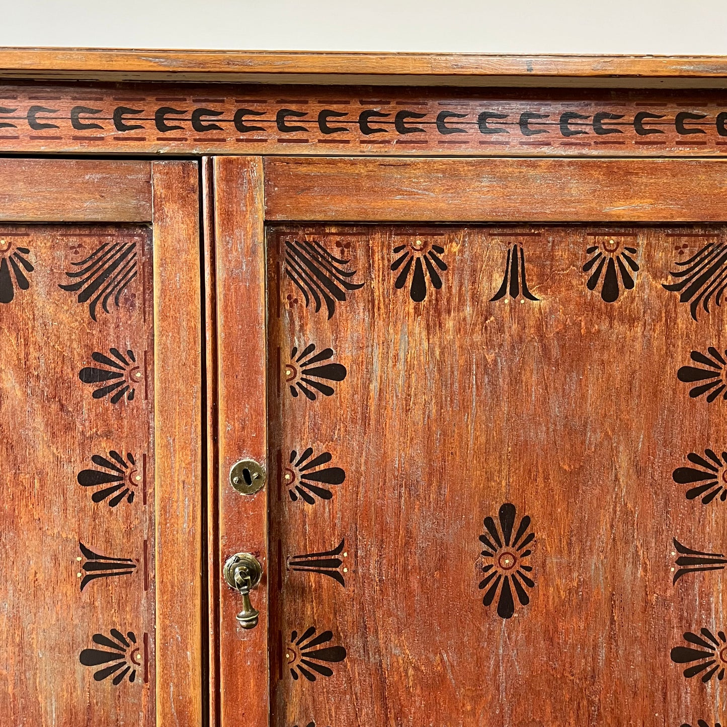 Hand Painted Pine Sideboard.