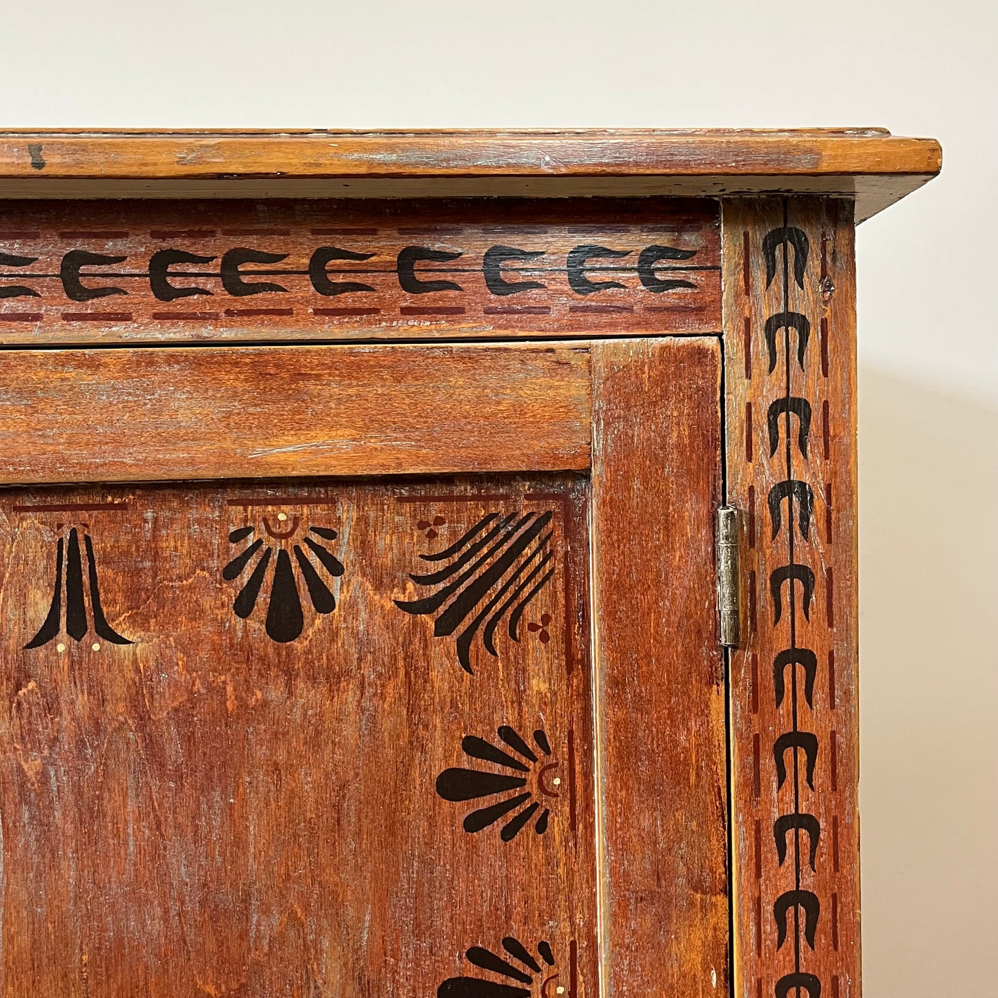 Hand Painted Pine Sideboard.