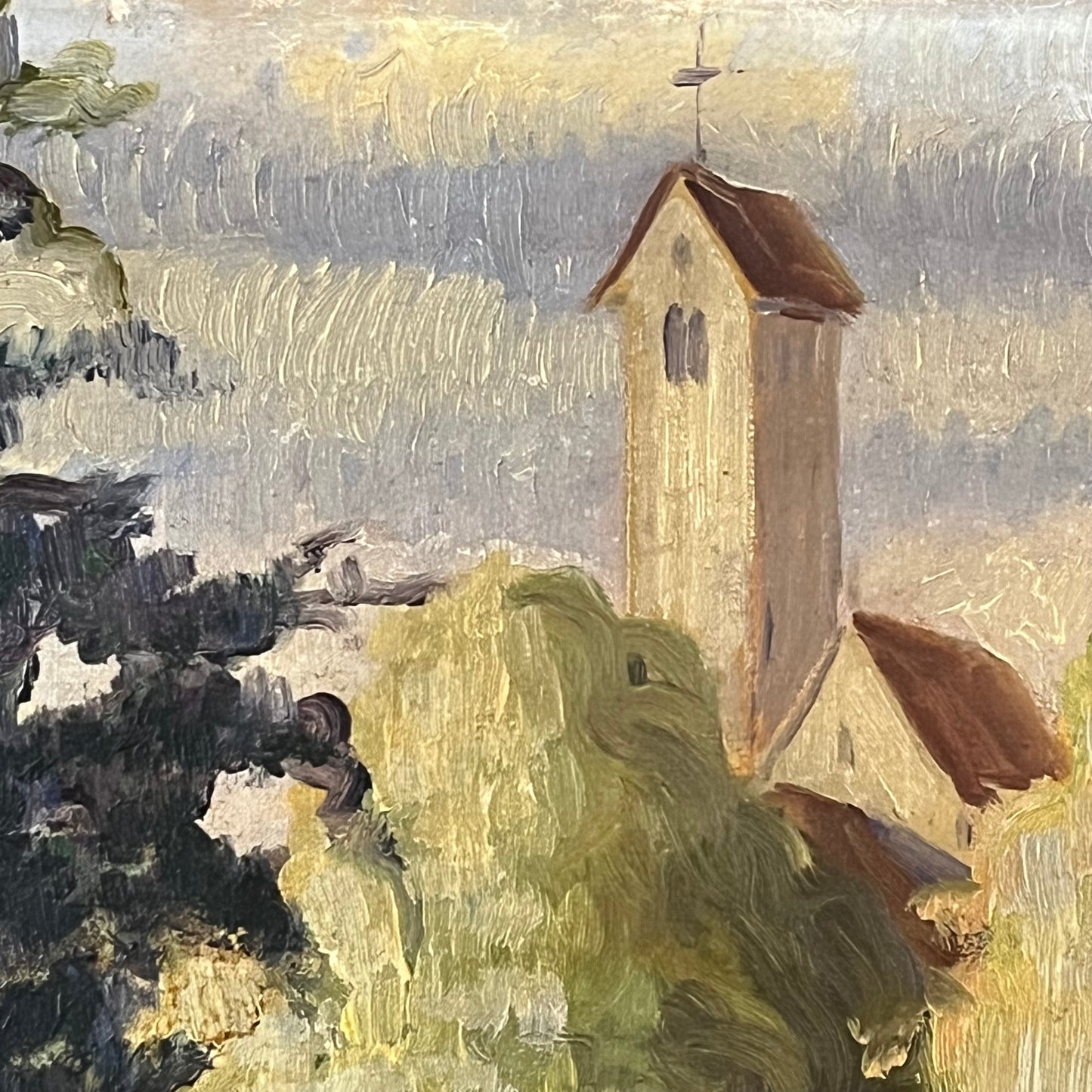 French Oil on Canvas.