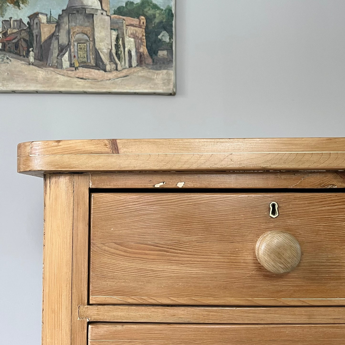 Pine Chest Of Drawers.