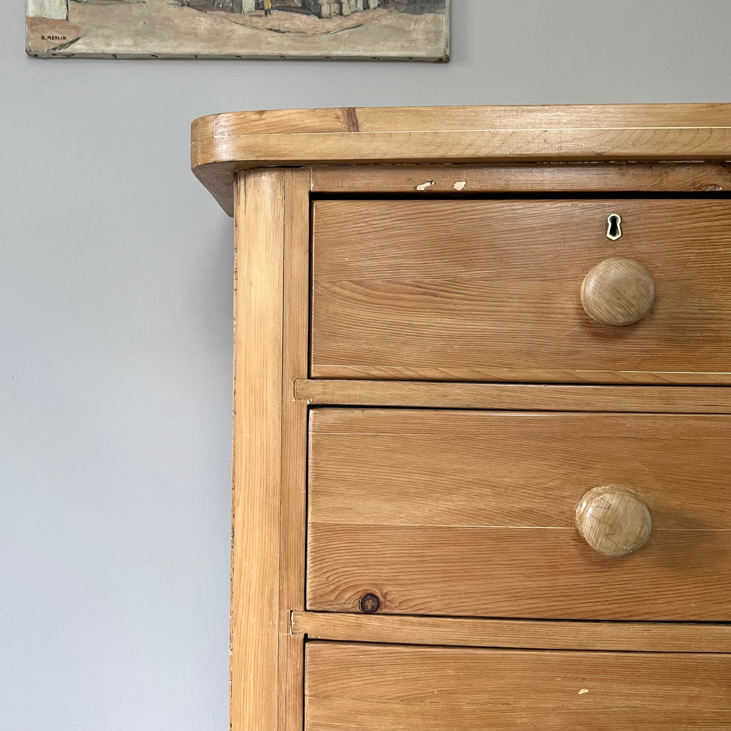 Pine Chest Of Drawers.