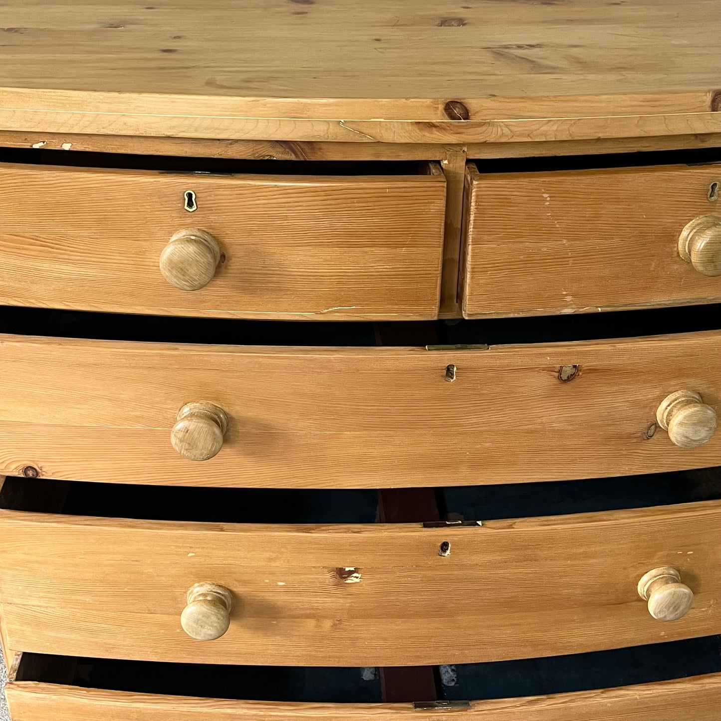 Pine Chest Of Drawers.