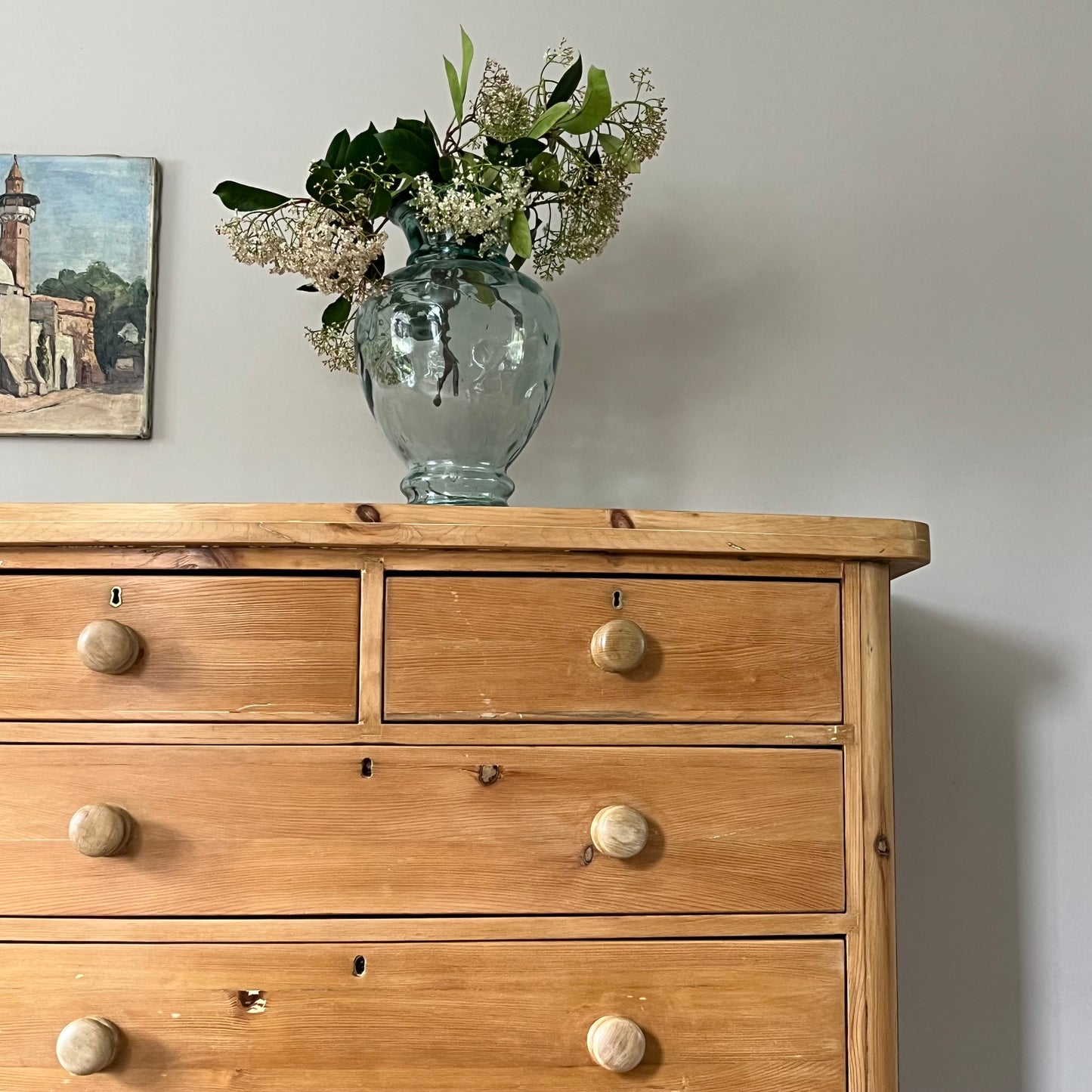 Pine Chest Of Drawers.