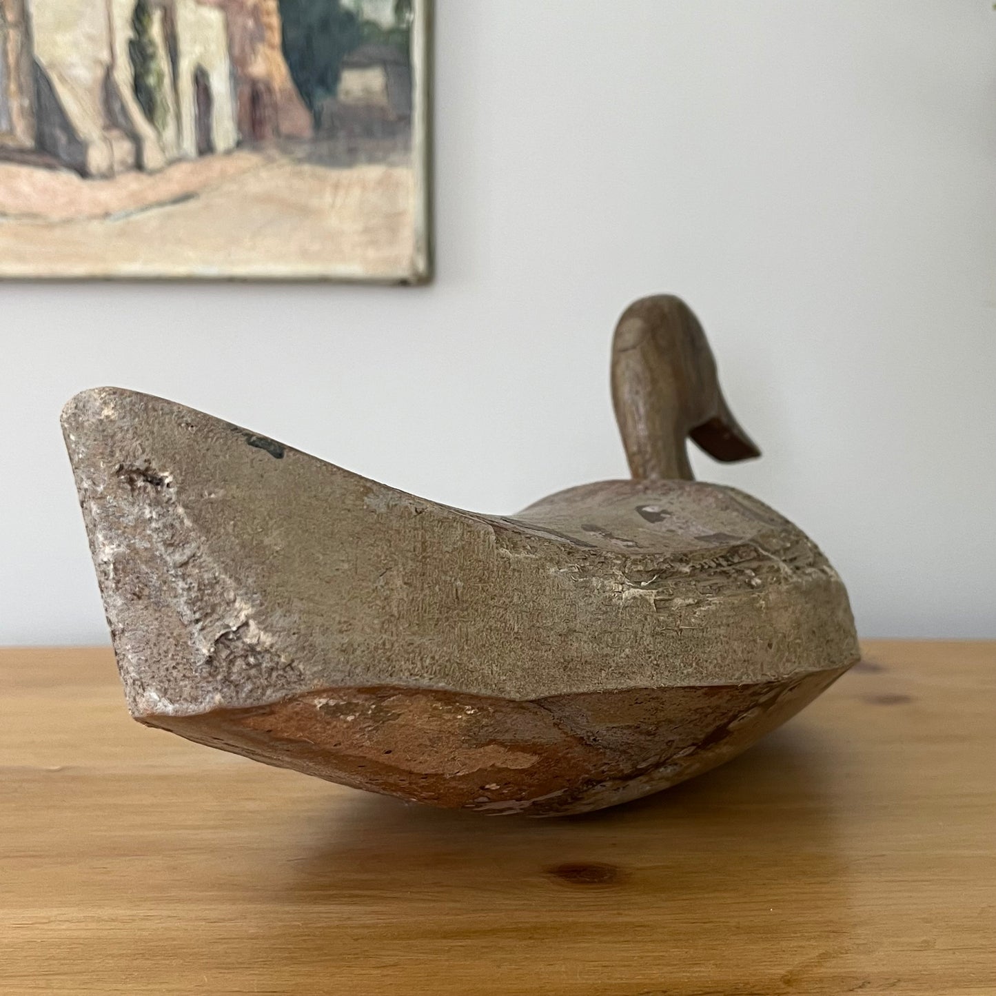 Wooden Decoy Duck.