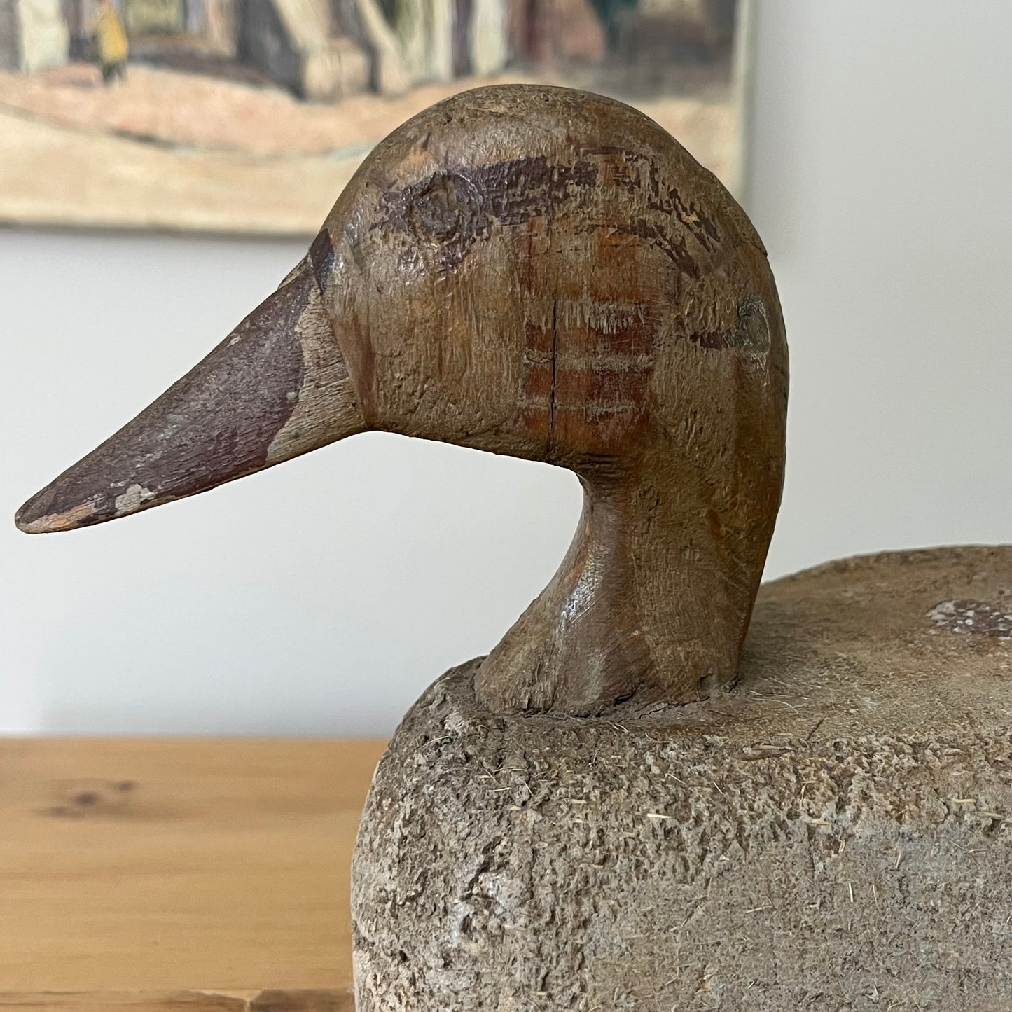 Wooden Decoy Duck.
