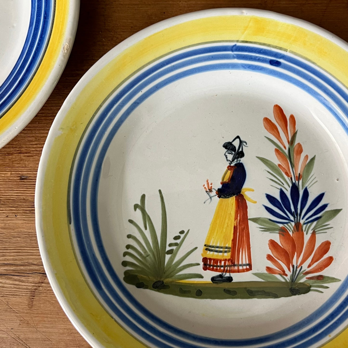 Pair of Quimper Plates.