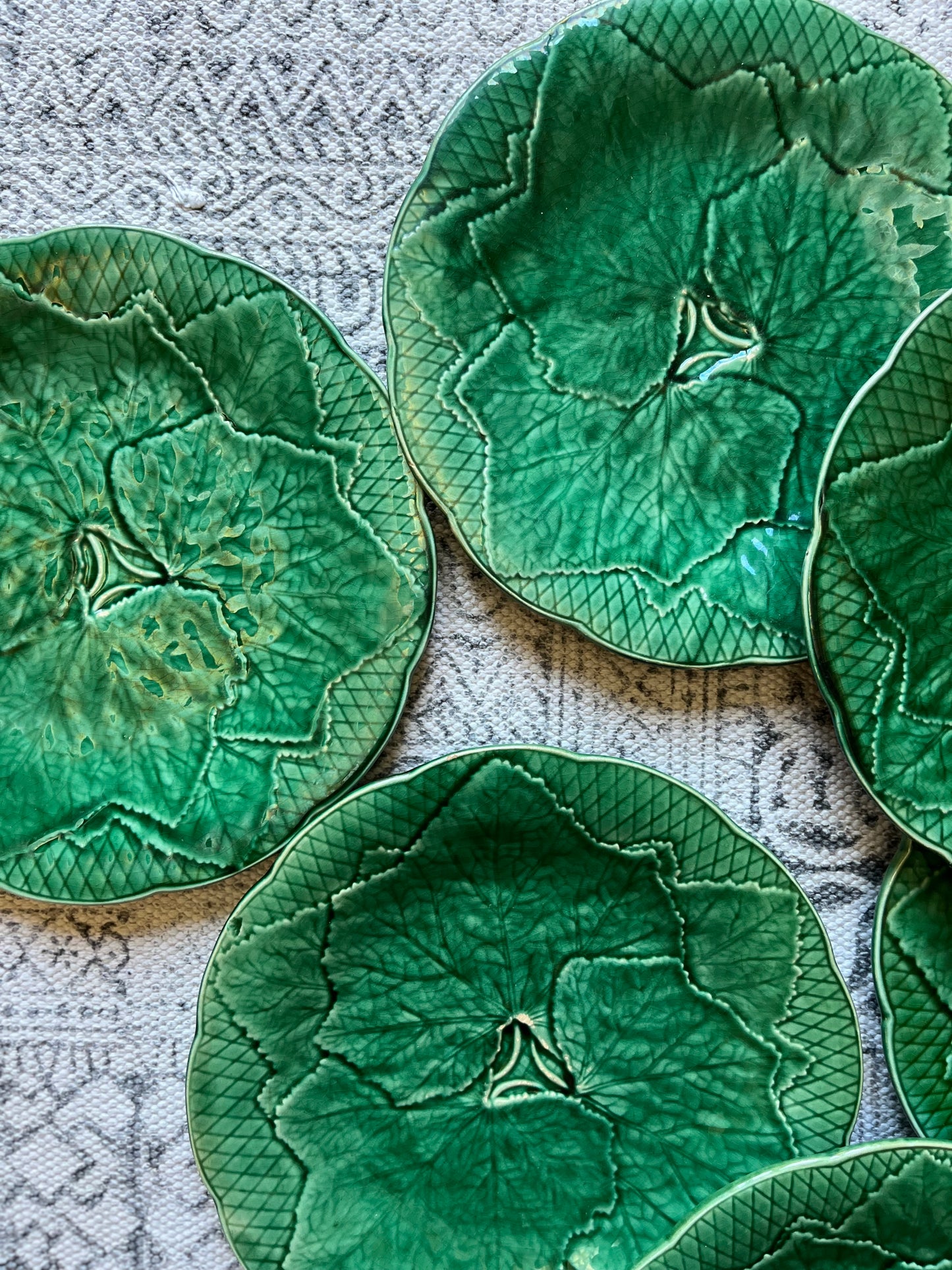 A Set of Eight French Majolica Plates.