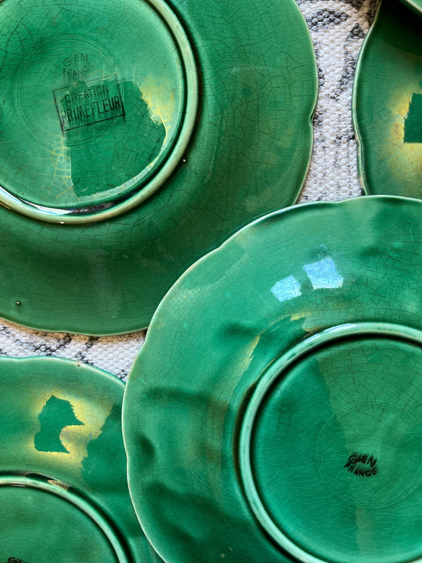 A Set of Eight French Majolica Plates.
