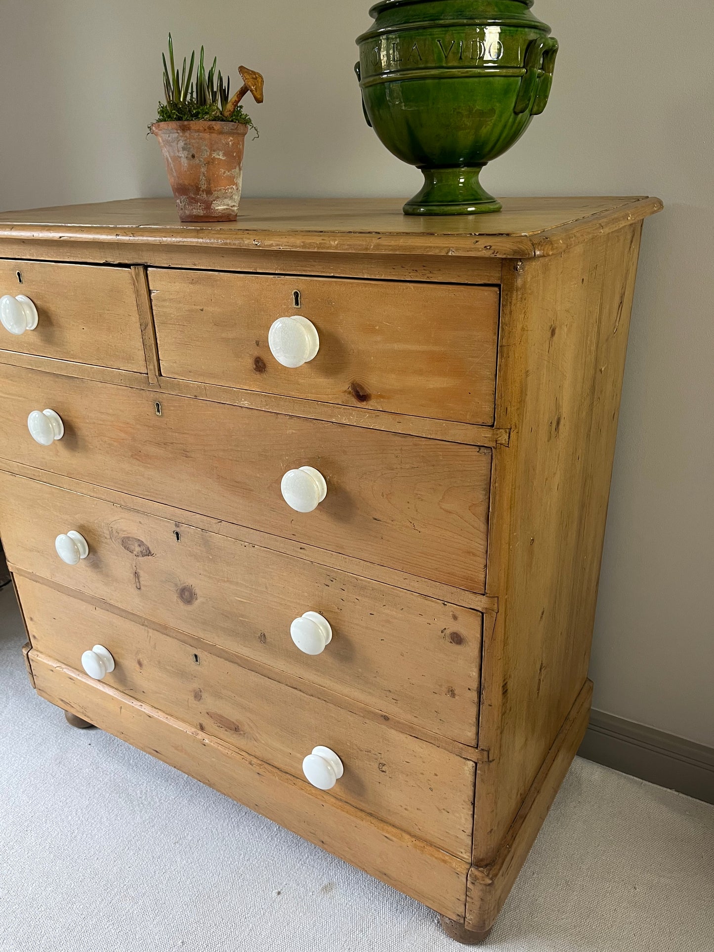 Pine Chest Of Drawers.
