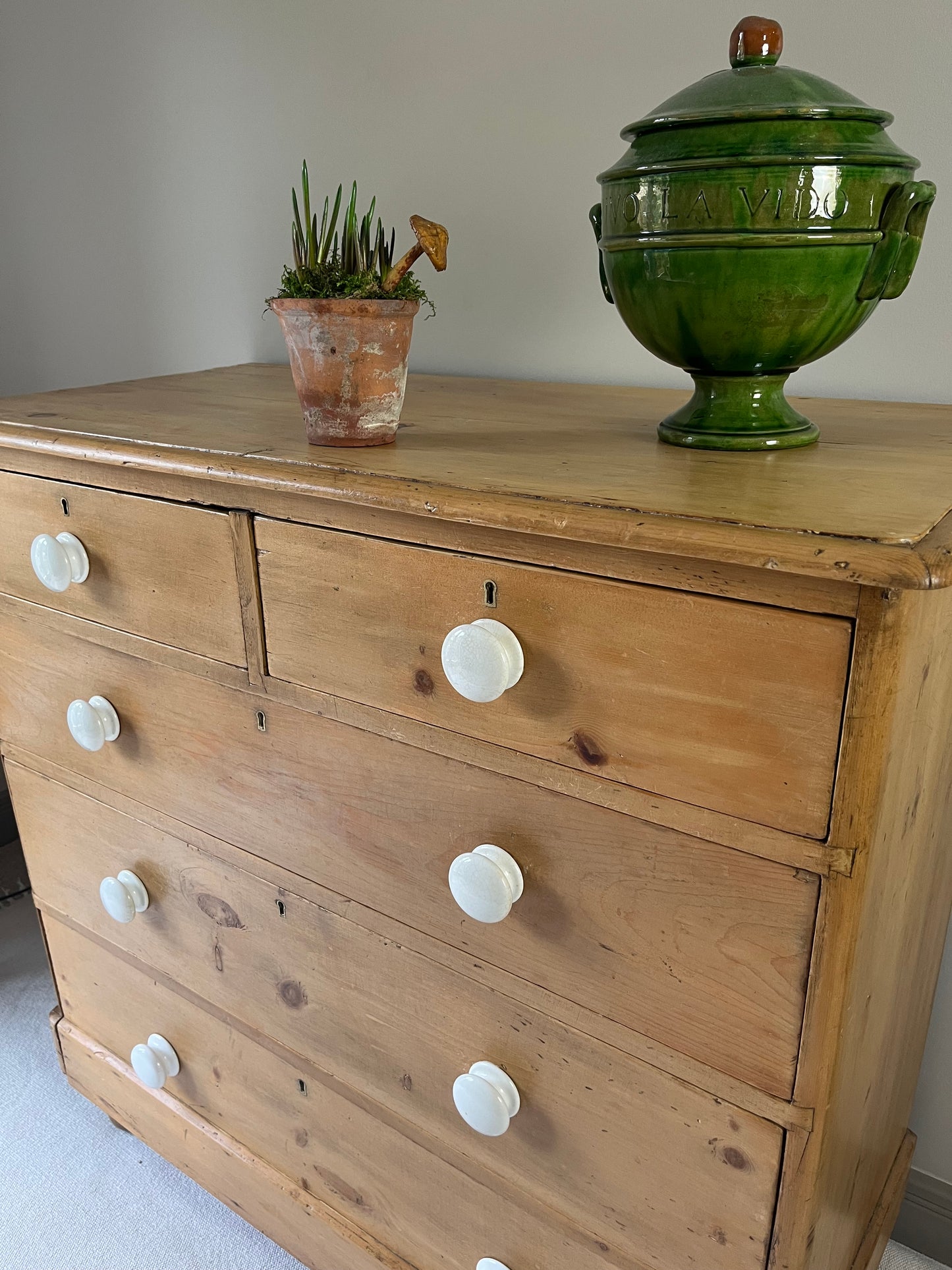 Pine Chest Of Drawers.