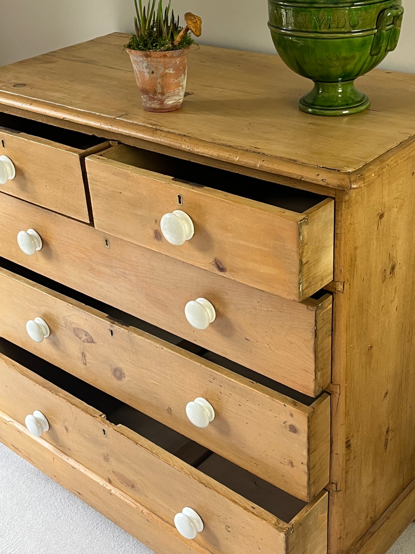 Pine Chest Of Drawers.