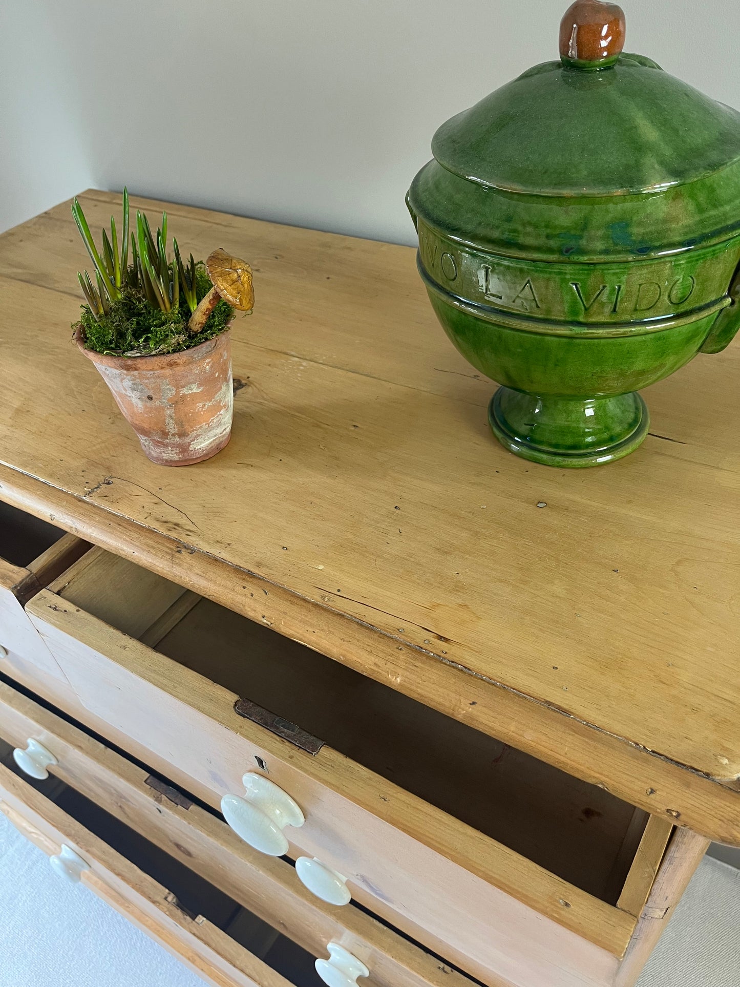 Pine Chest Of Drawers.