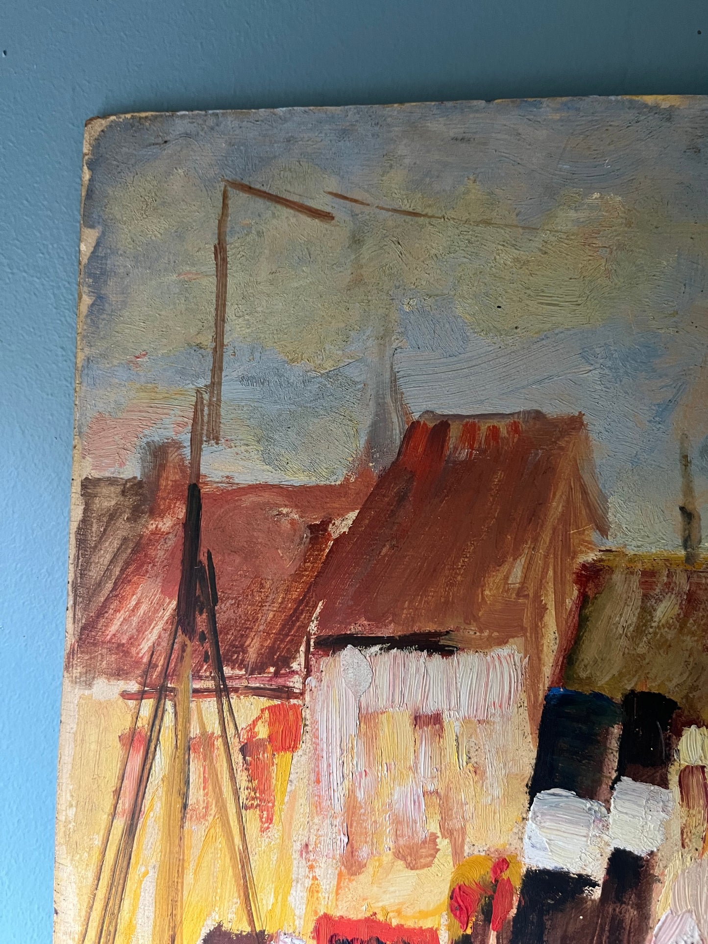 French Oil on Board.