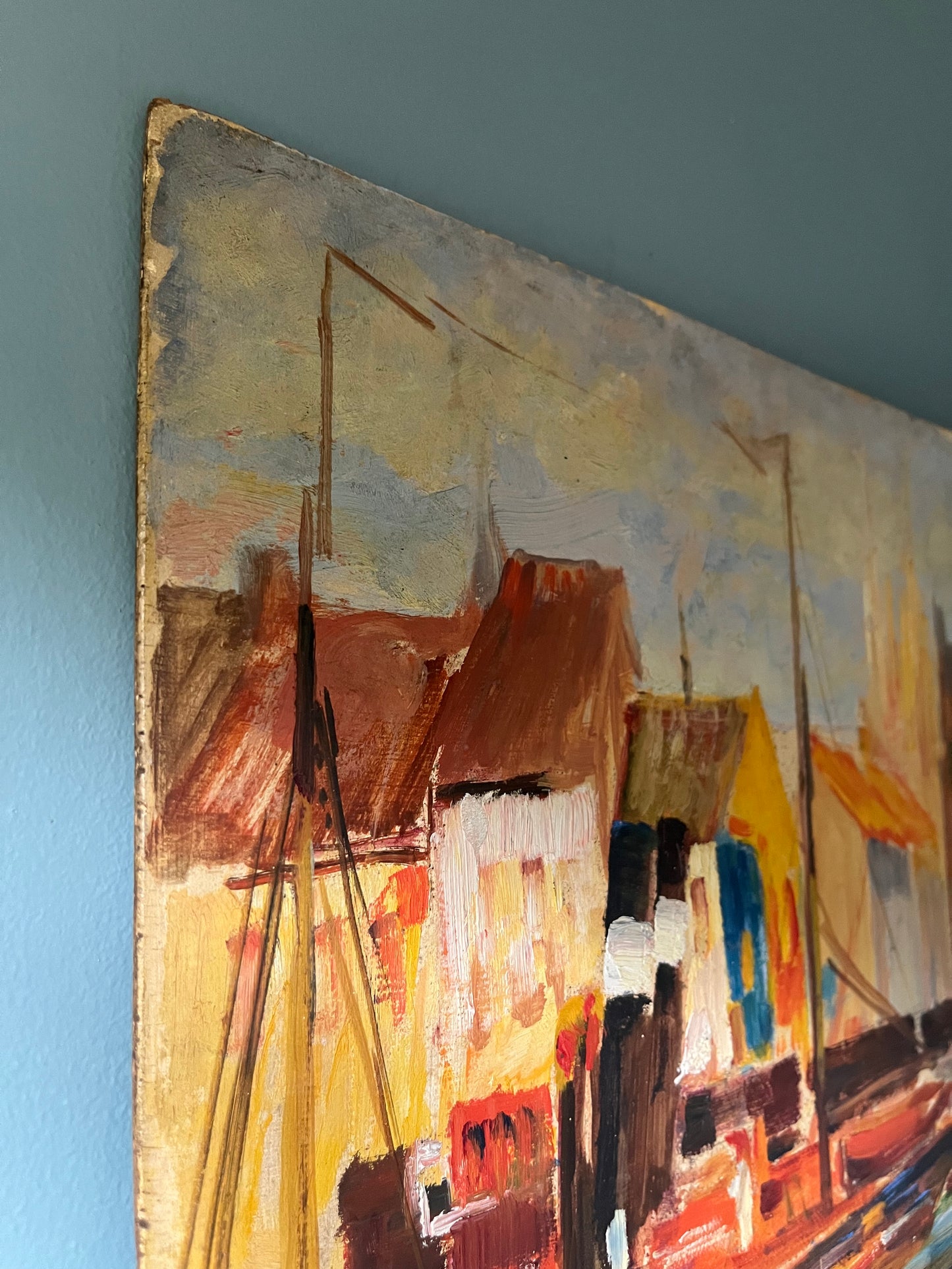 French Oil on Board.