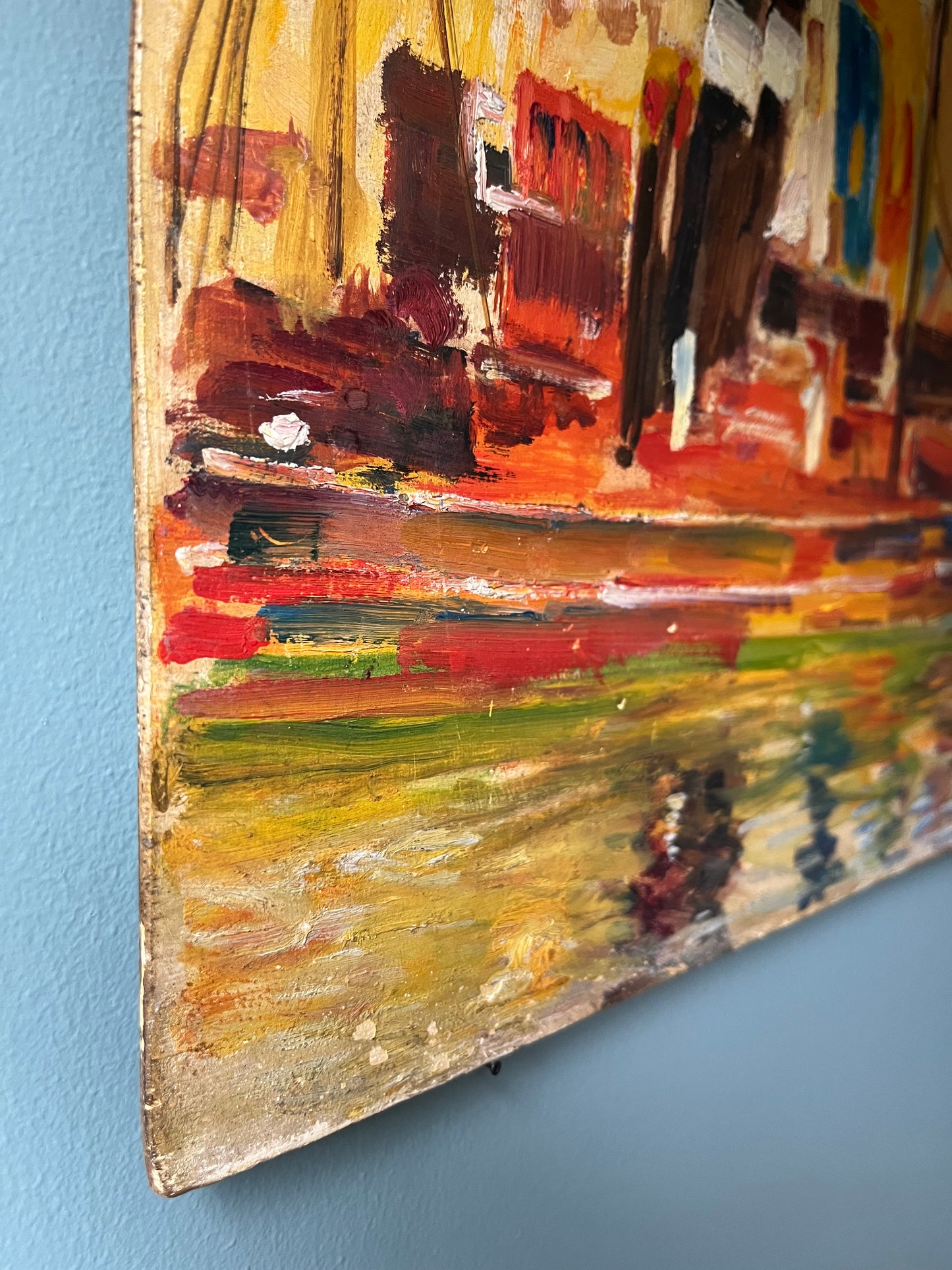 French Oil on Board.