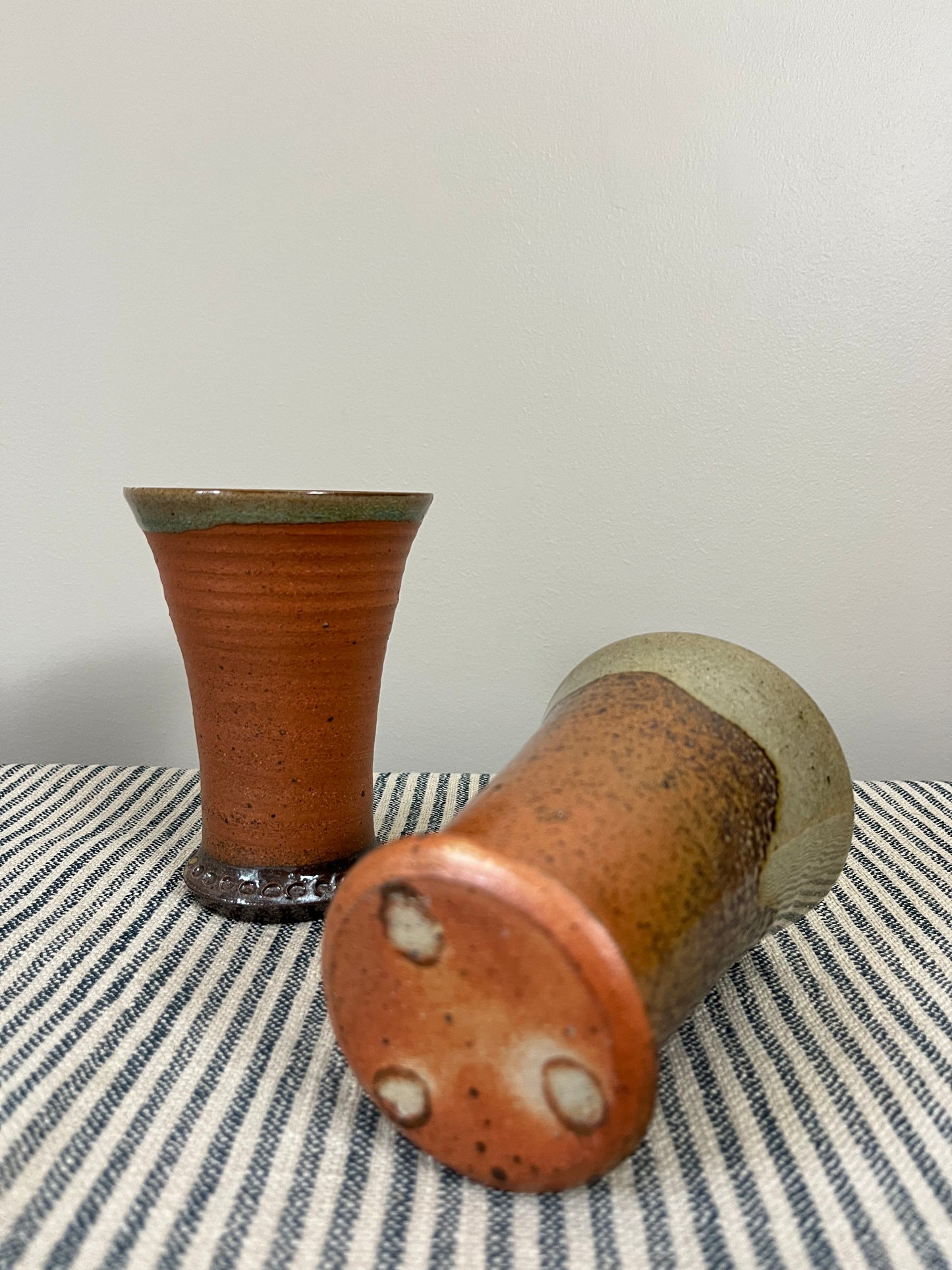 A Pair of Stonewear Beakers.