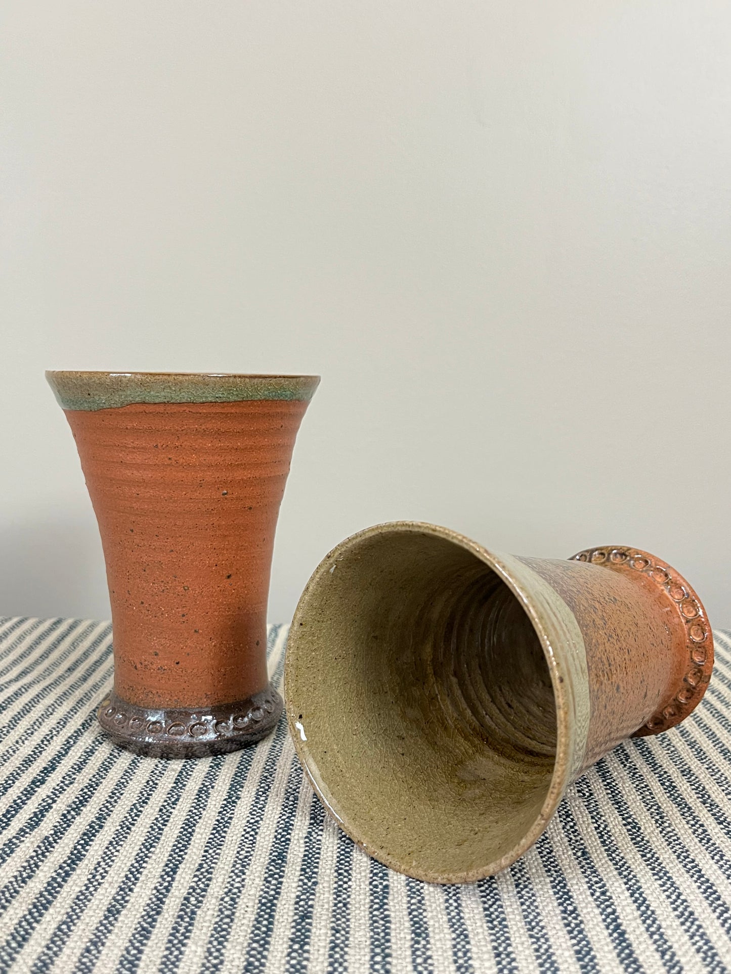 A Pair of Stonewear Beakers.