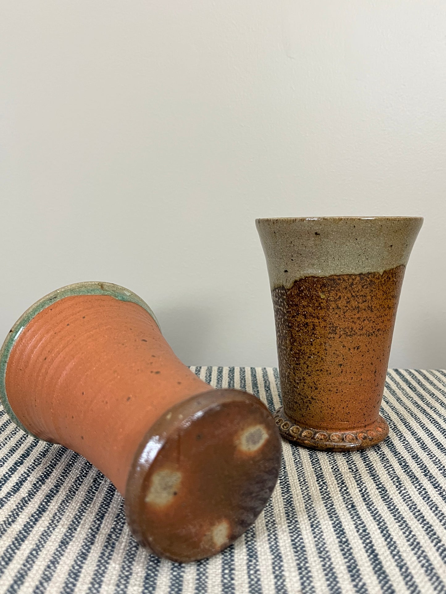 A Pair of Stonewear Beakers.