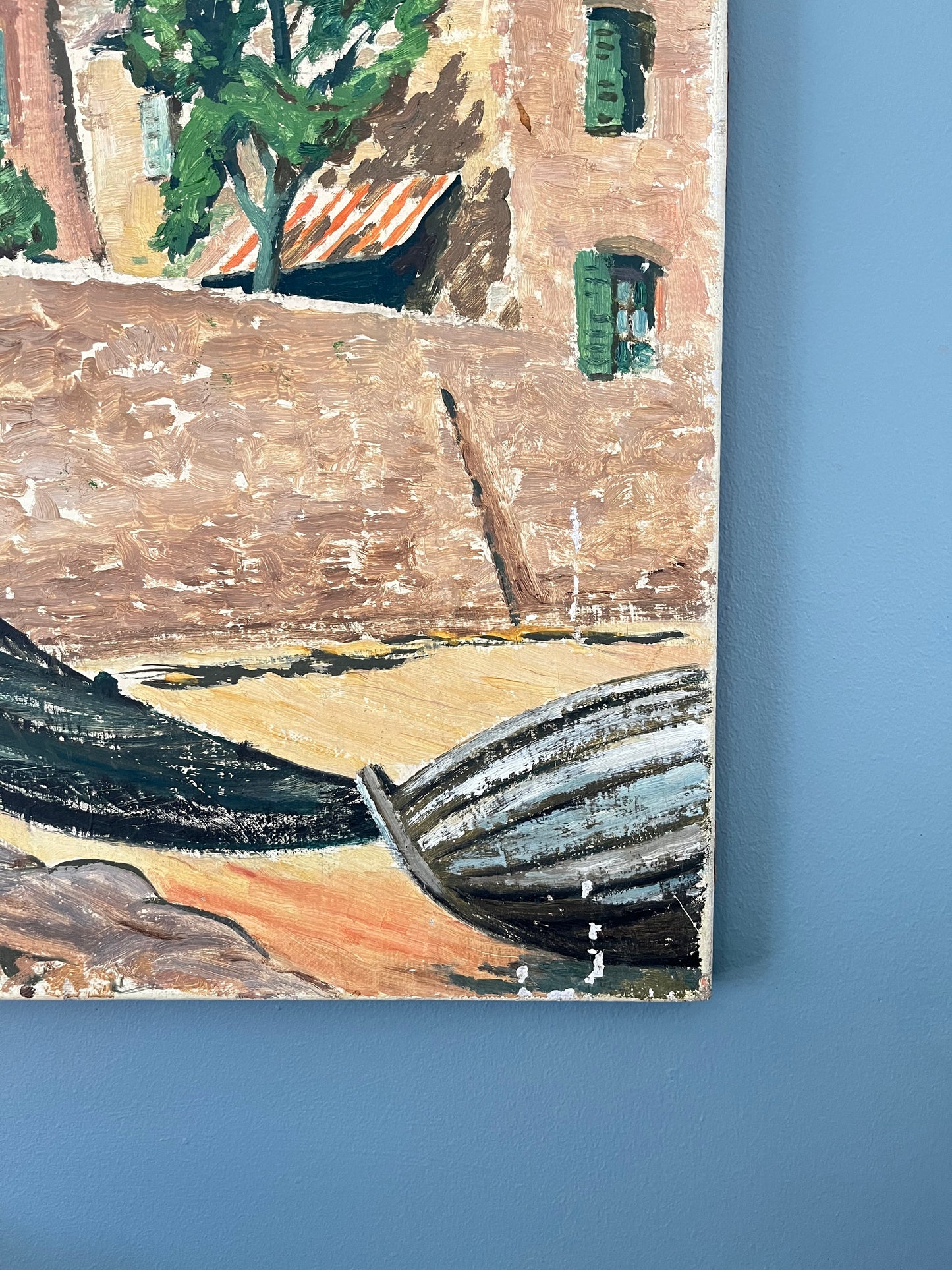French Oil on Canvas.