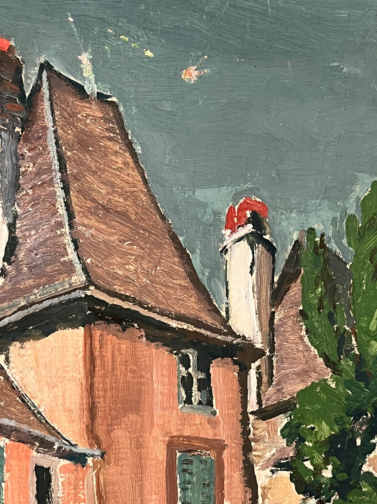 French Oil on Canvas.