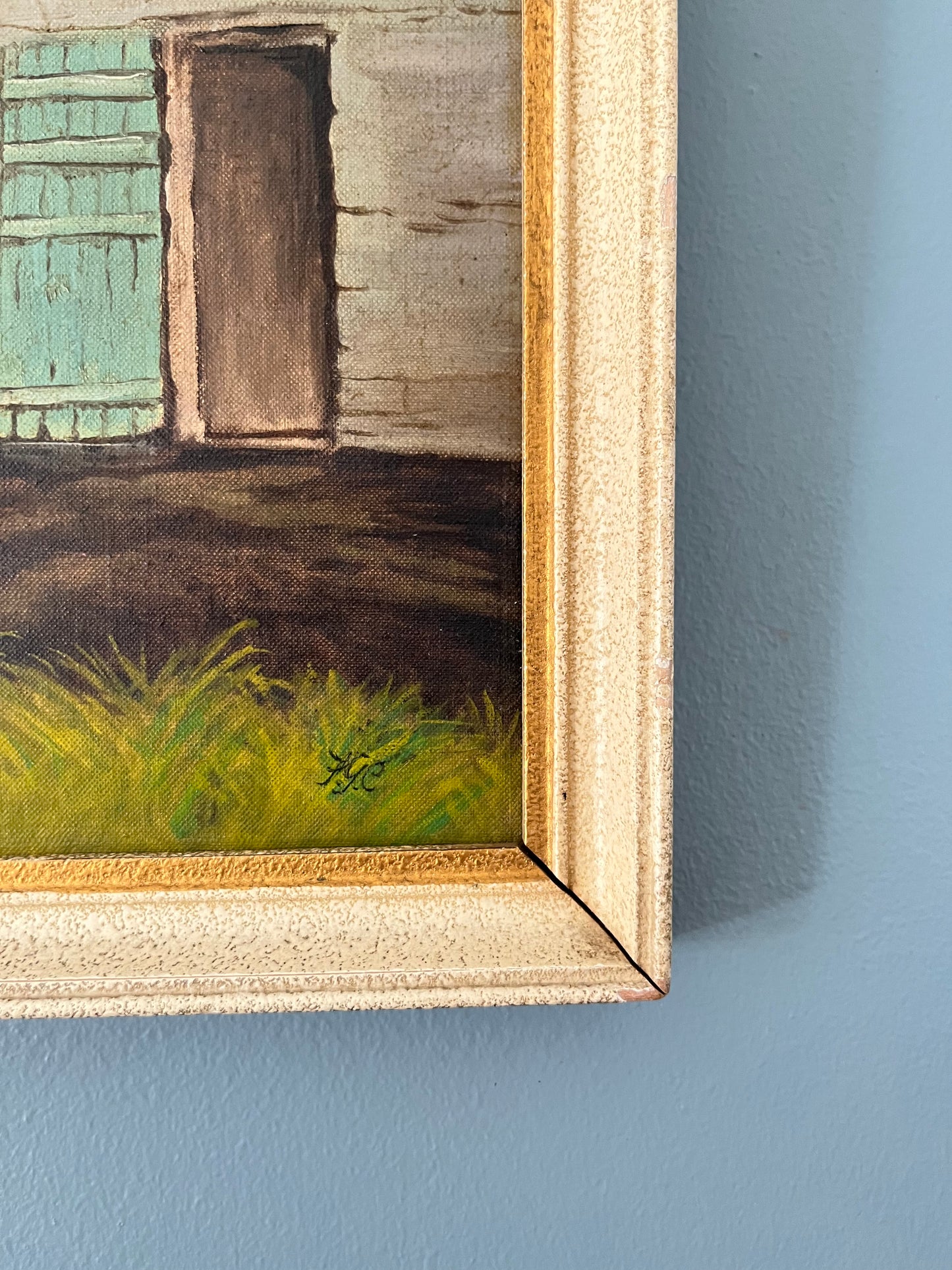 French Oil on Board.