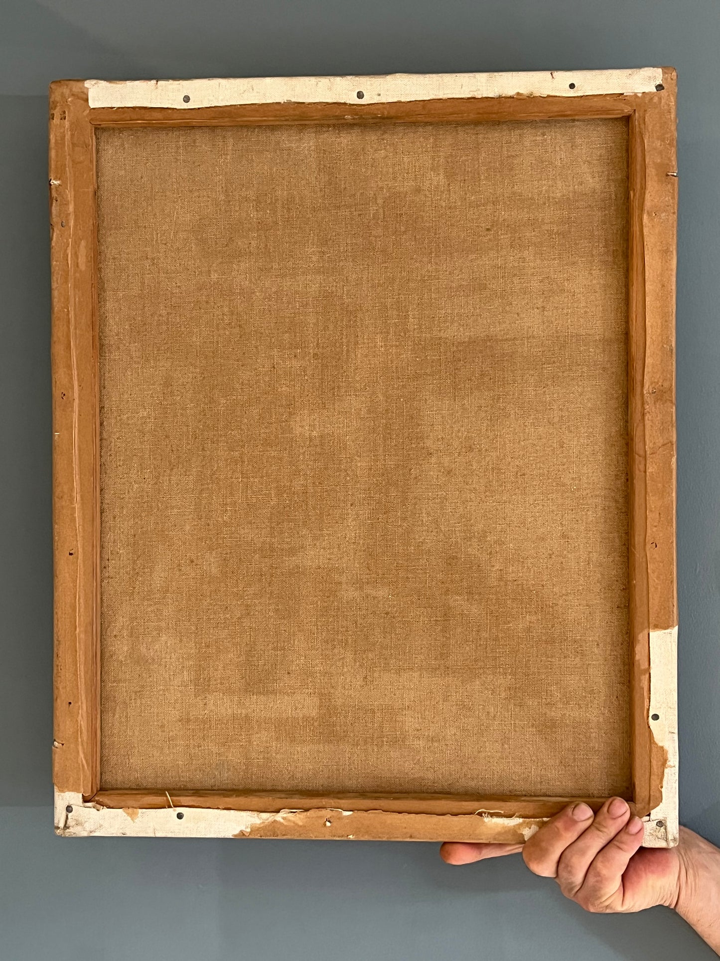 French Oil on Canvas.