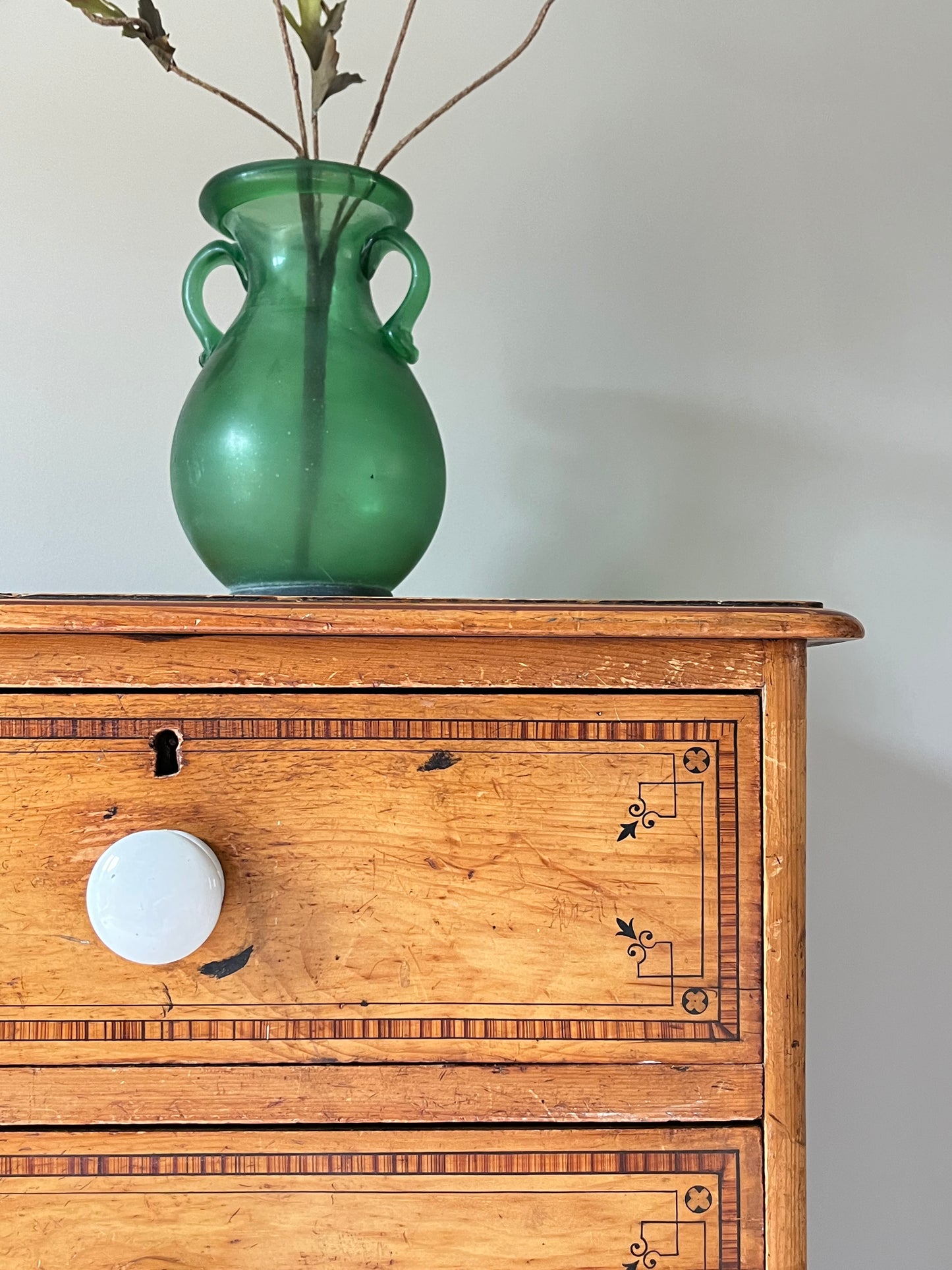 Pine and Fruitwood Chest of Drawers.