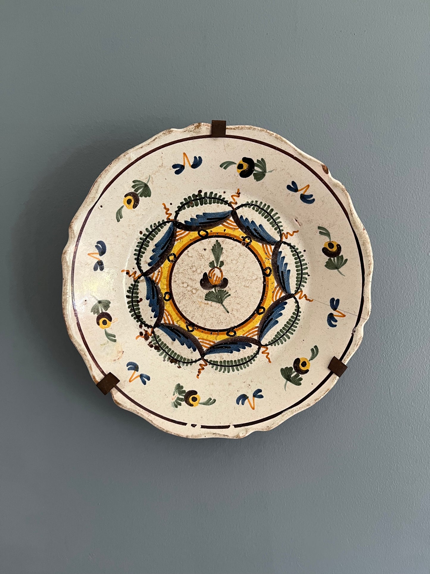 French Faience Plate.