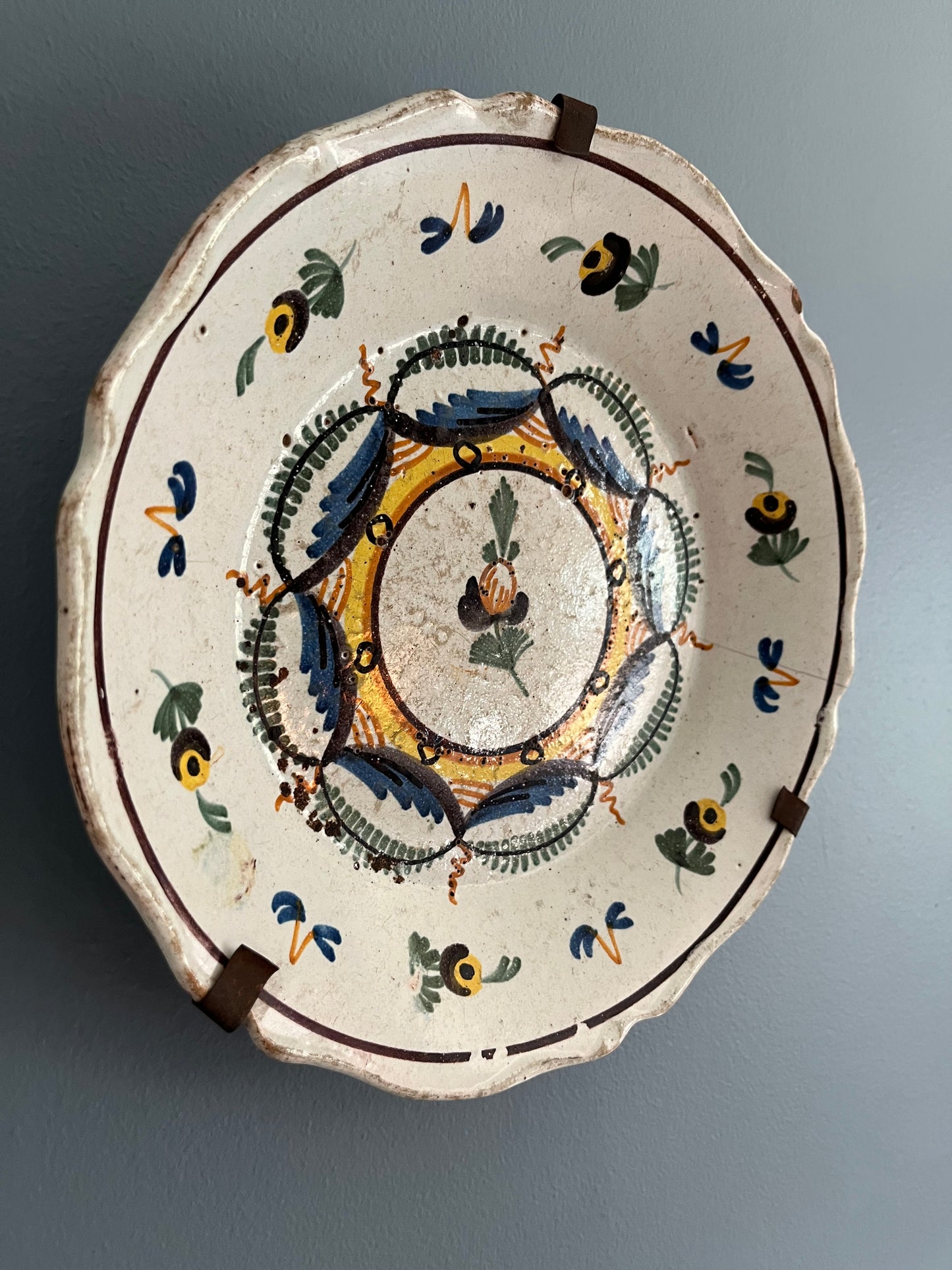 French Faience Plate.