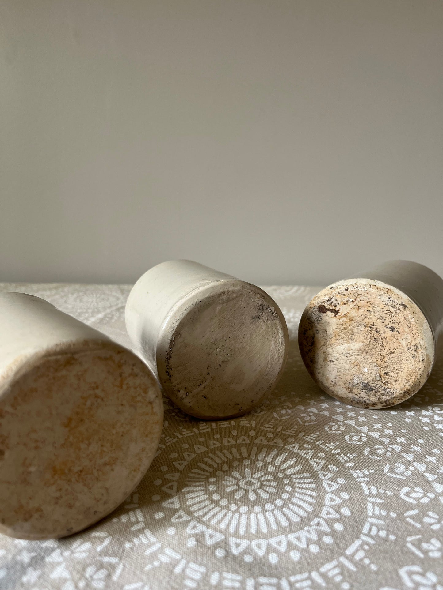 A set of Three Stoneware Pots.