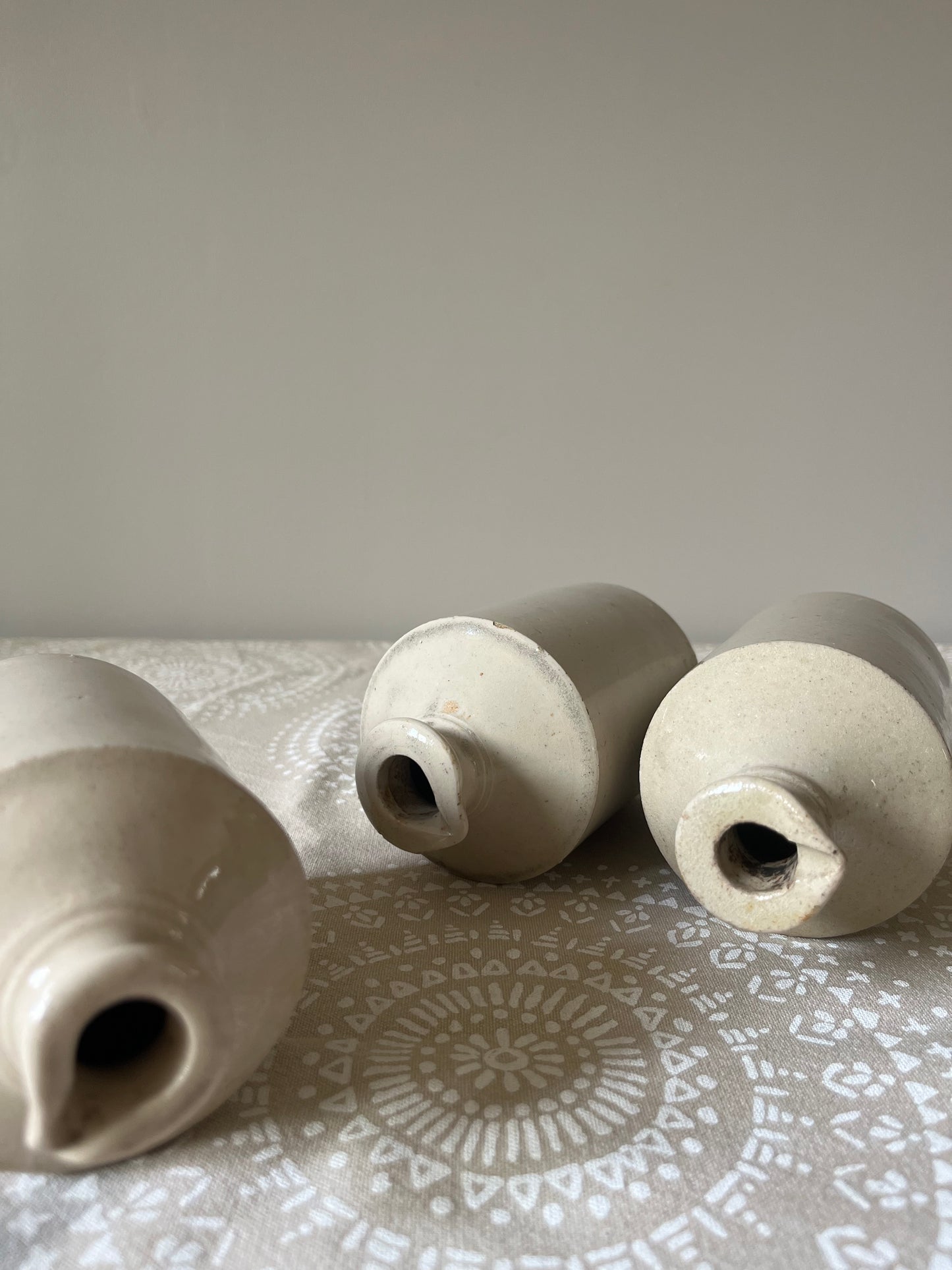 A set of Three Stoneware Pots.