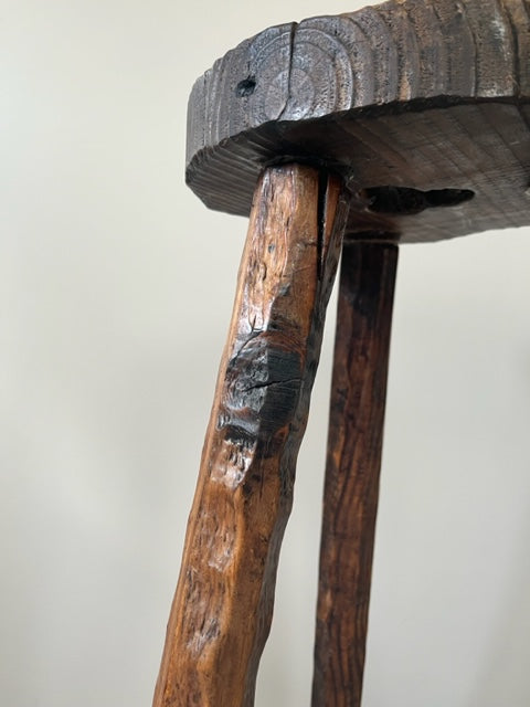 Rustic Elm Stool.