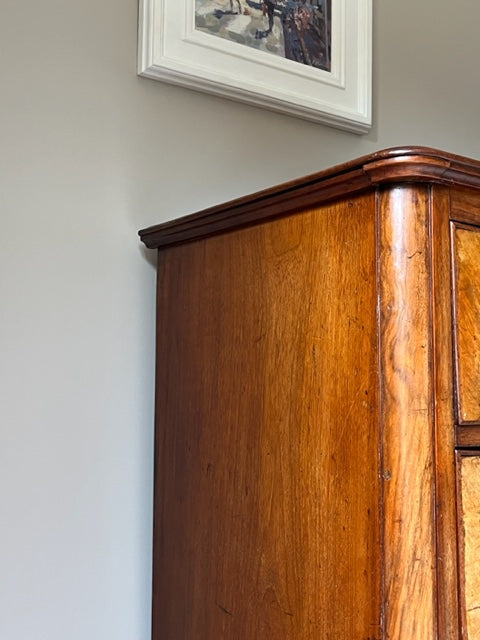 Walnut And Mahogany Chest of Drawers.