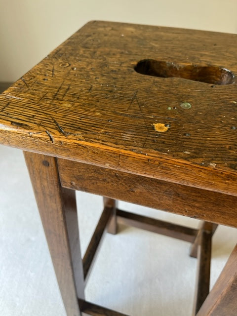 Oak School Lab Stool.