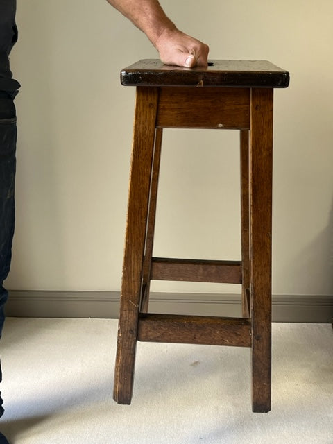 Oak School Lab Stool.