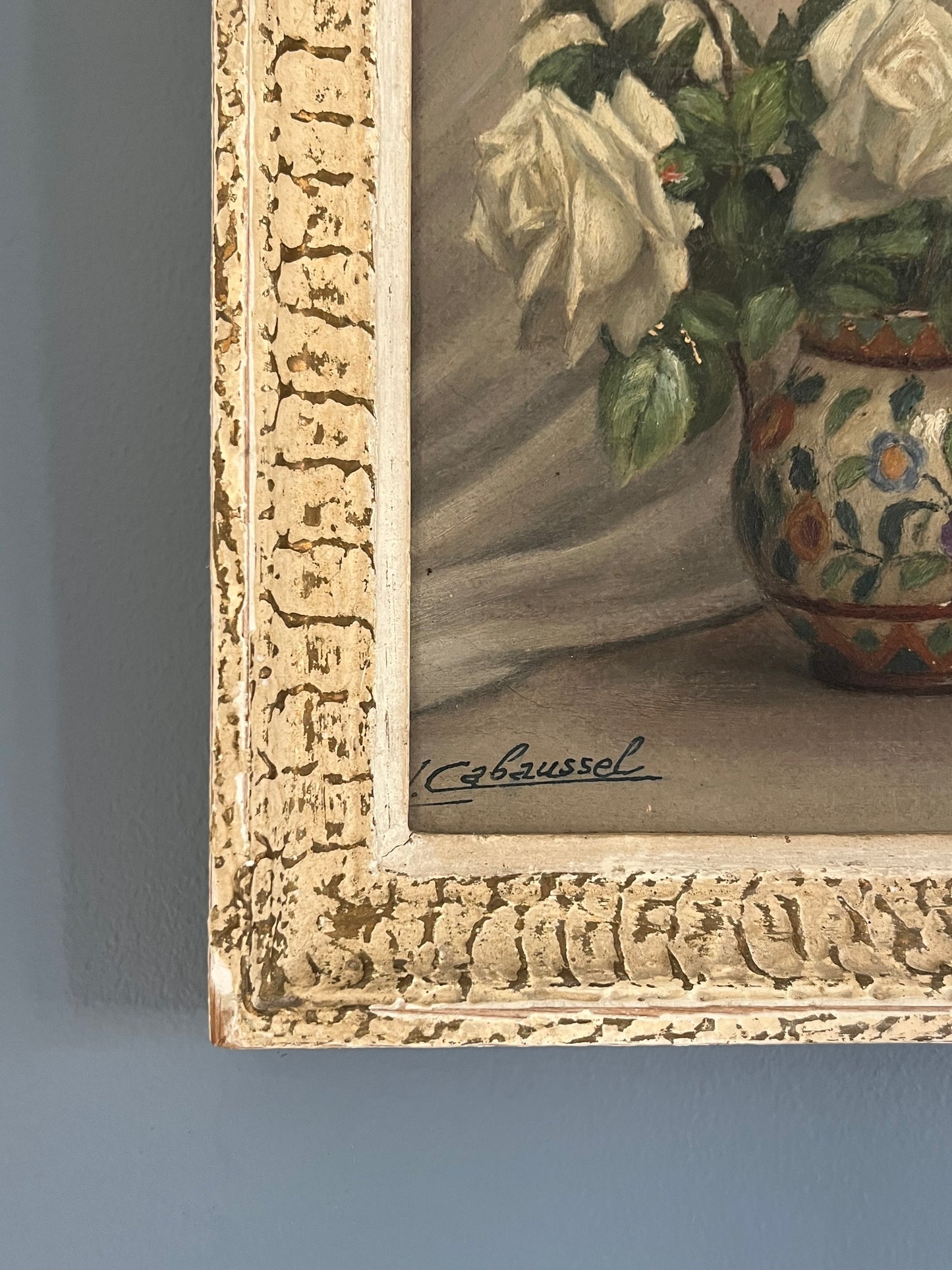 French Oil on Board.
